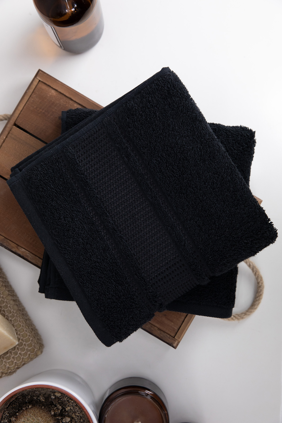 Özdilek Colourist 2'li El Yüz Havlusu 50x90 - Siyah Özdilek Colourist 2'li El Yüz Havlusu 50x90 - Siyah