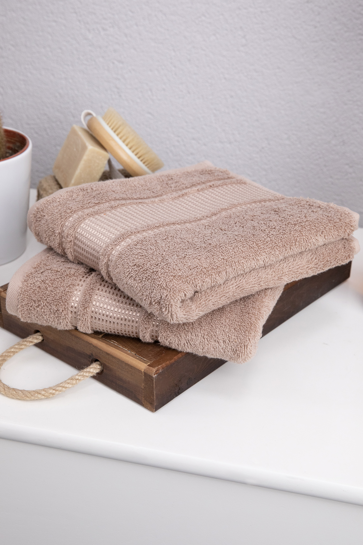 Özdilek Colourist 2'li El Yüz Havlusu 50x90 - Toprak Özdilek Colourist 2'li El Yüz Havlusu 50x90 - Toprak