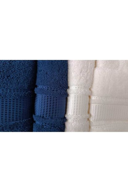 Özdilek Colourist Aile Bornoz Seti - Lacivert - Krem Özdilek Colourist Aile Bornoz Seti - Lacivert - Krem