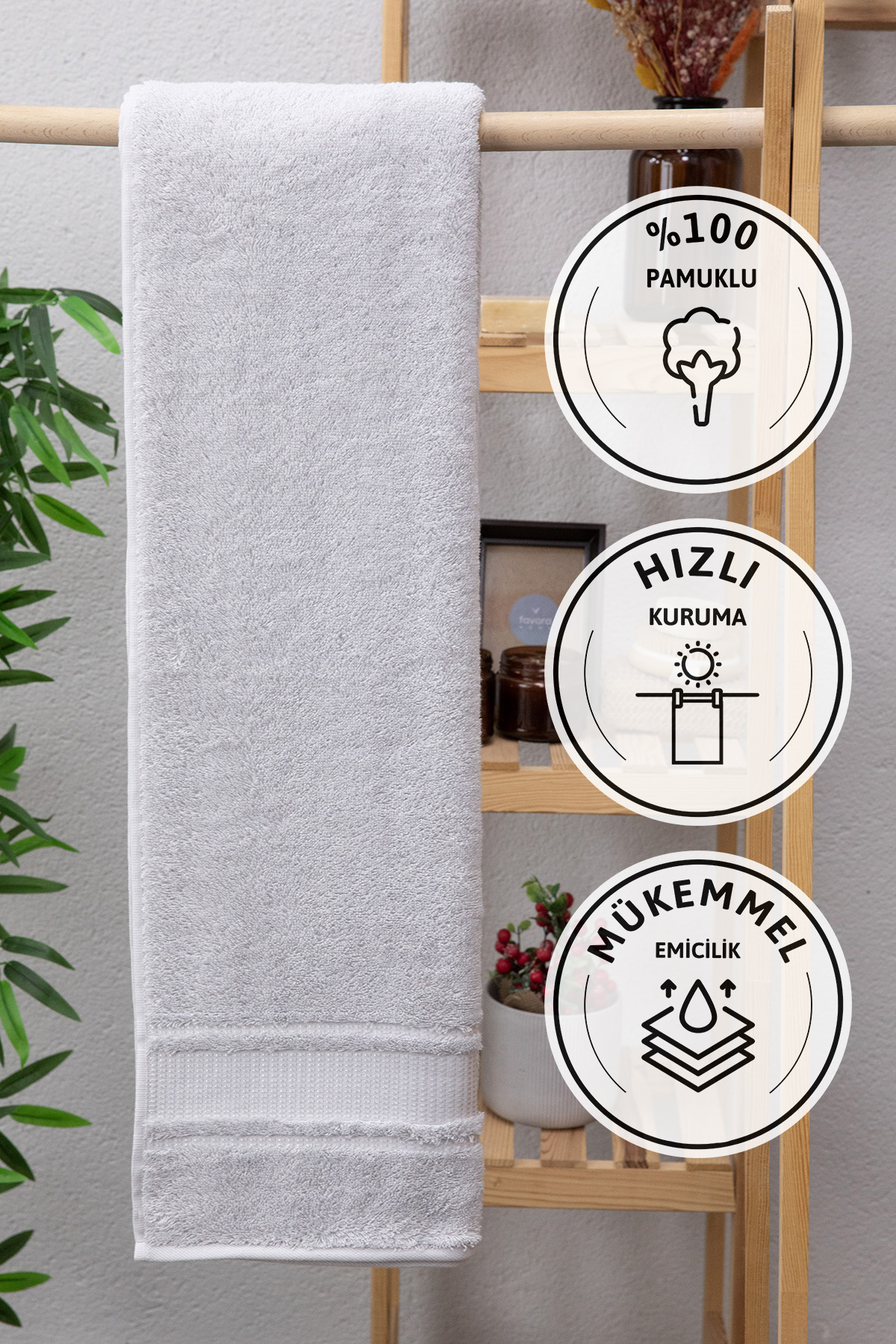 Özdilek Colourist Banyo Havlusu 90x150 - Gri Özdilek Colourist Banyo Havlusu 90x150 - Gri