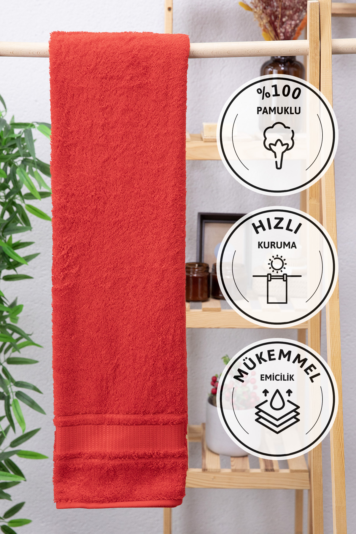 Özdilek Colourist Banyo Havlusu 90x150 - Kırmızı Özdilek Colourist Banyo Havlusu 90x150 - Kırmızı