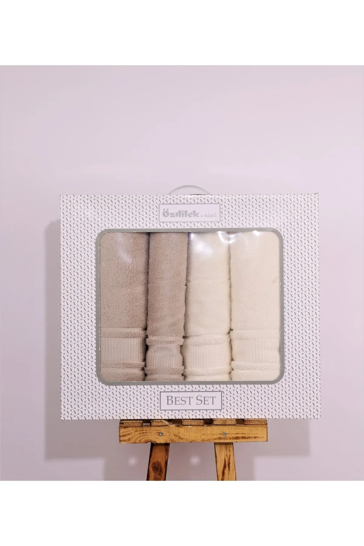 Özdilek Colourist Best Set Hamam Takımı - Bej-Krem