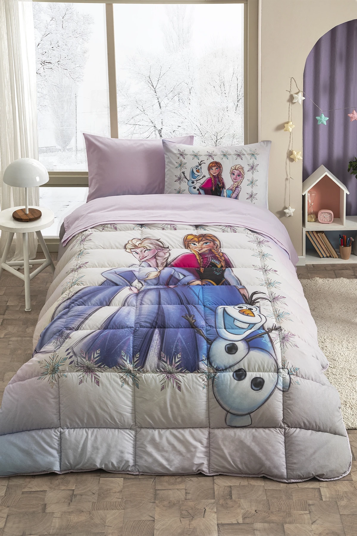 Özdilek Disney Frozen Frosted Tek Kişilik Uyku Seti - Lila Özdilek Disney Frozen Frosted Tek Kişilik Uyku Seti - Lila