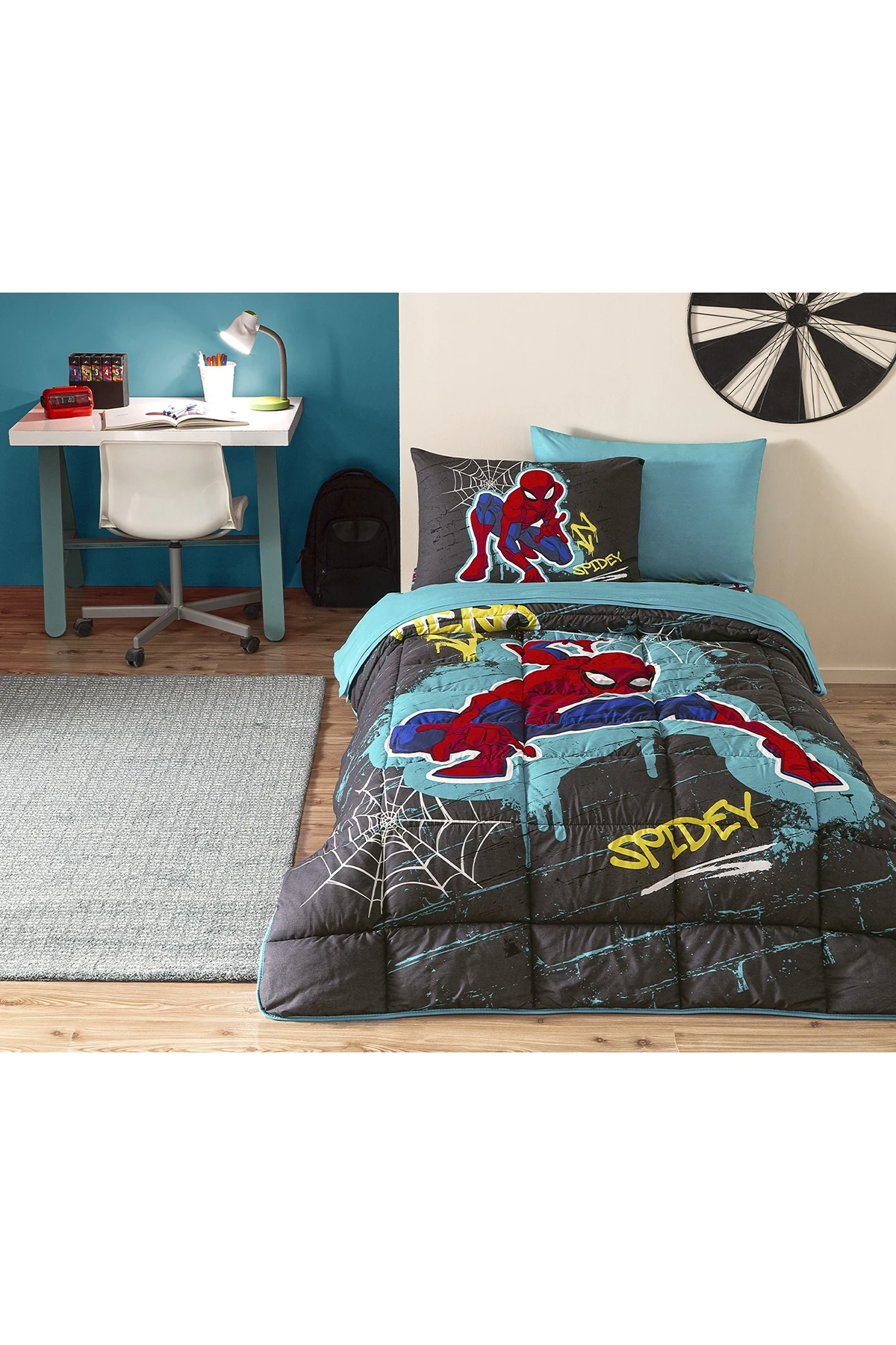 Özdilek Disney Spiderman Stree Tek Kişilik Uyku Seti - Gri Özdilek Disney Spiderman Stree Tek Kişilik Uyku Seti - Gri