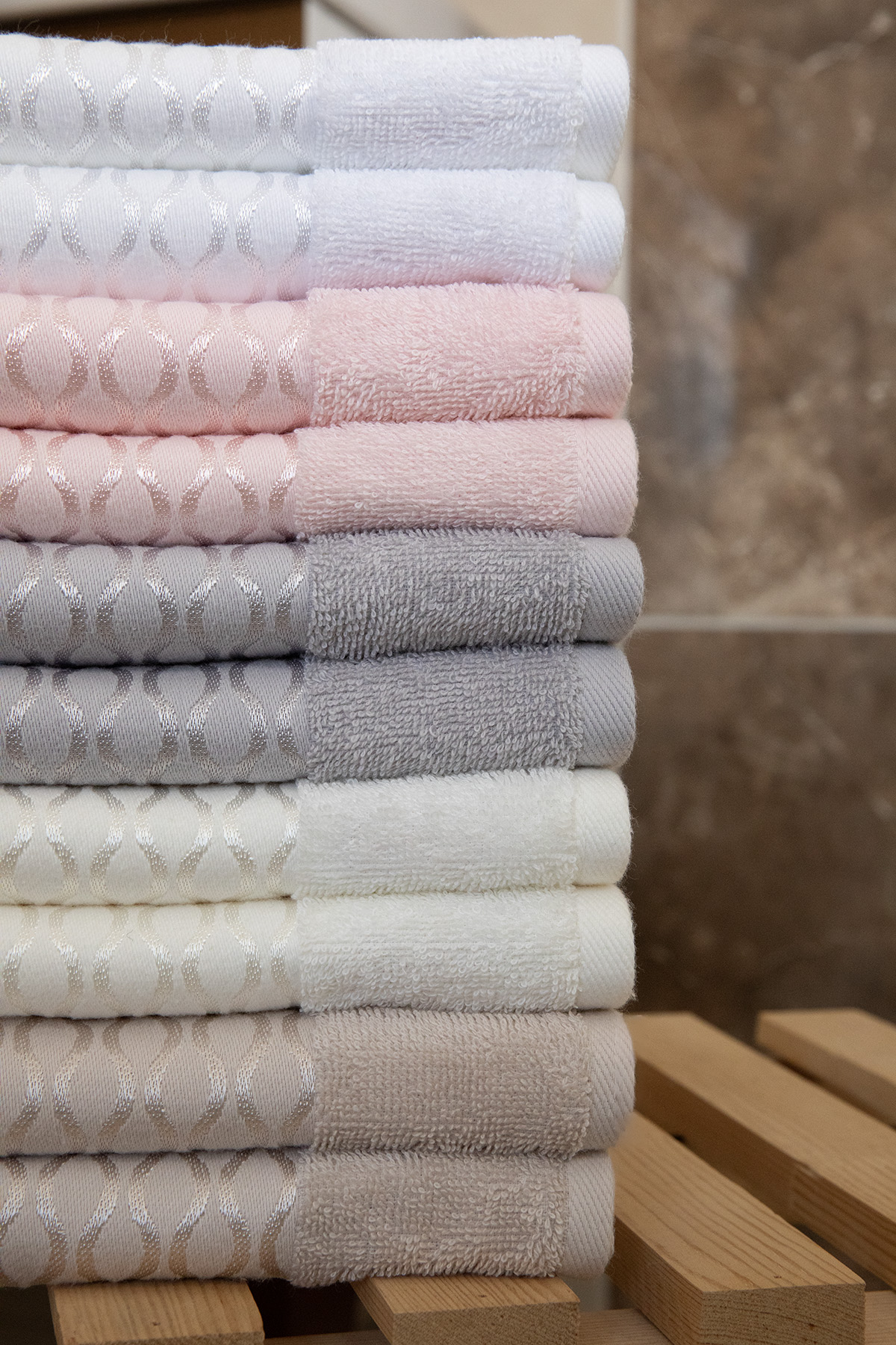 Özdilek Elissa El Yüz Havlusu 50x90 10 Adet - Beyaz - Pudra - Gri - Krem - Taş Özdilek Elissa El Yüz Havlusu 50x90 10 Adet - Beyaz - Pudra - Gri - Krem - Taş