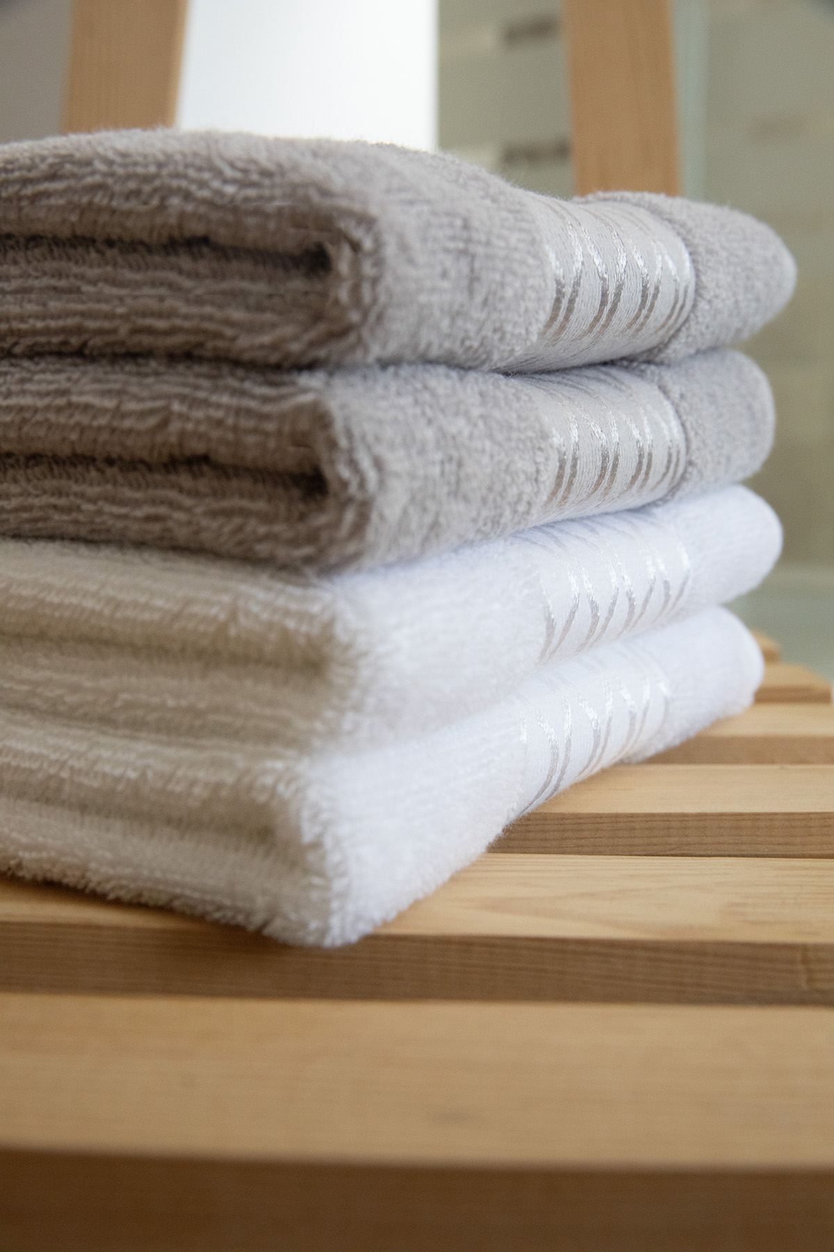 Özdilek Elissa El Yüz Havlusu 50x90 4 Adet - Gri - Beyaz Özdilek Elissa El Yüz Havlusu 50x90 4 Adet - Gri - Beyaz