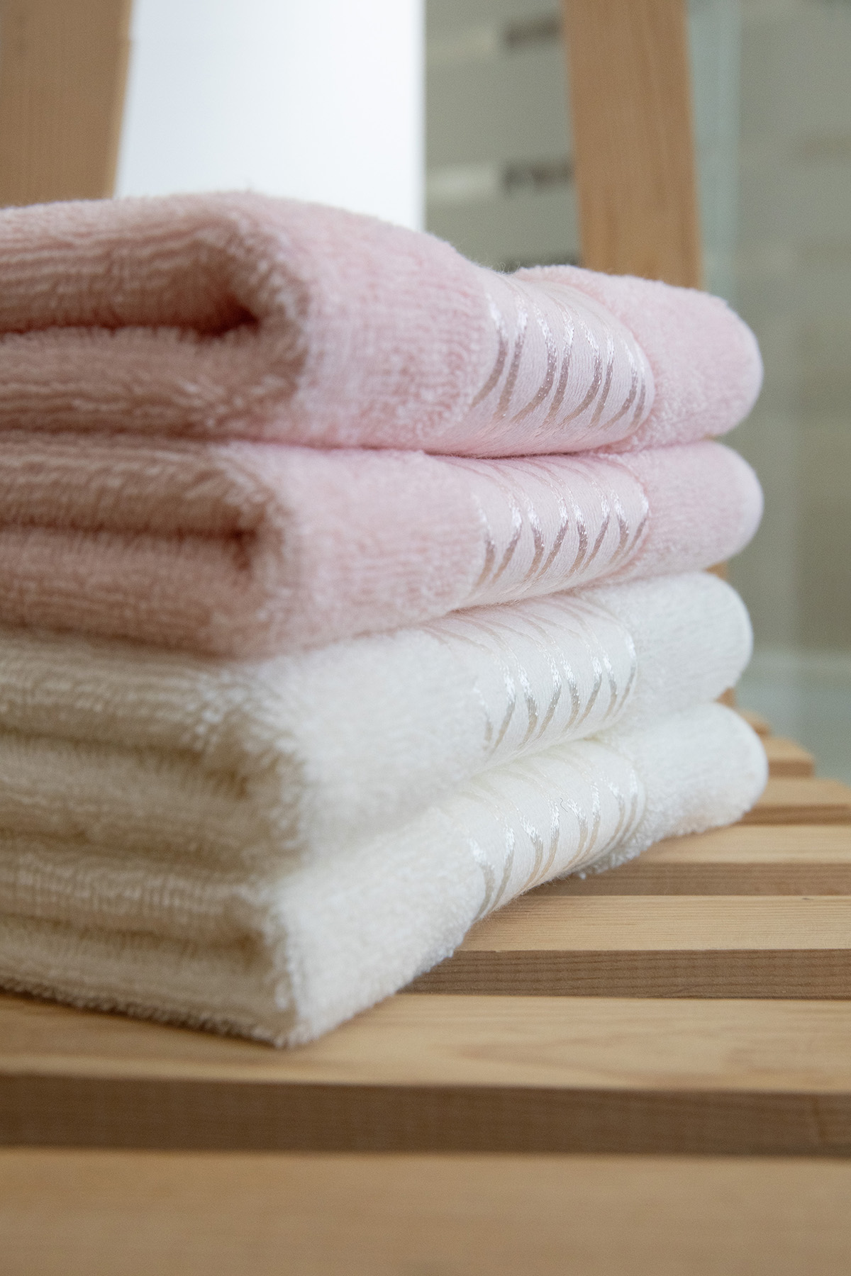 Özdilek Elissa El Yüz Havlusu 50x90 4 Adet - Pudra - Krem Özdilek Elissa El Yüz Havlusu 50x90 4 Adet - Pudra - Krem