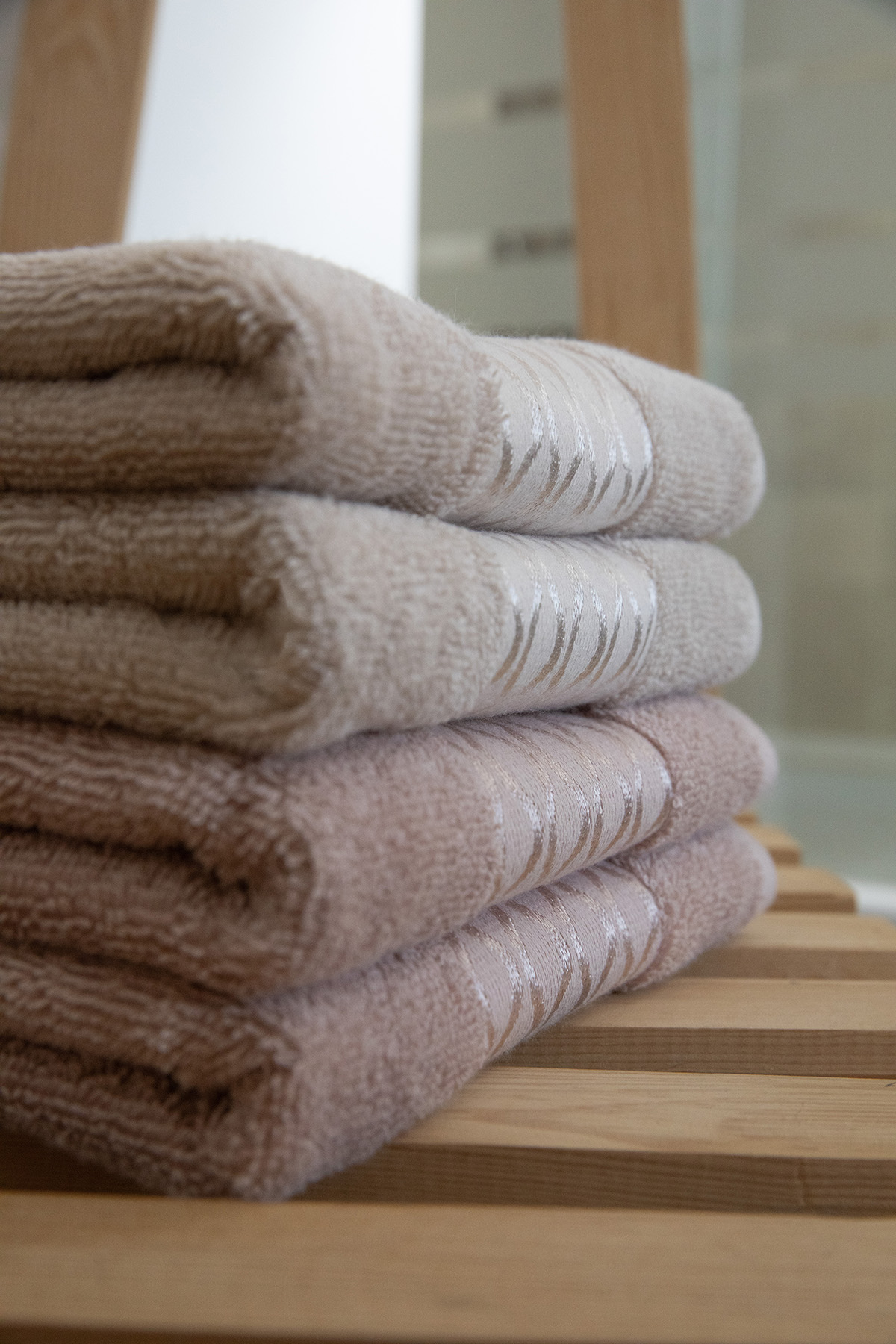 Özdilek Elissa El Yüz Havlusu 50x90 4 Adet - Taş - Bej Özdilek Elissa El Yüz Havlusu 50x90 4 Adet - Taş - Bej