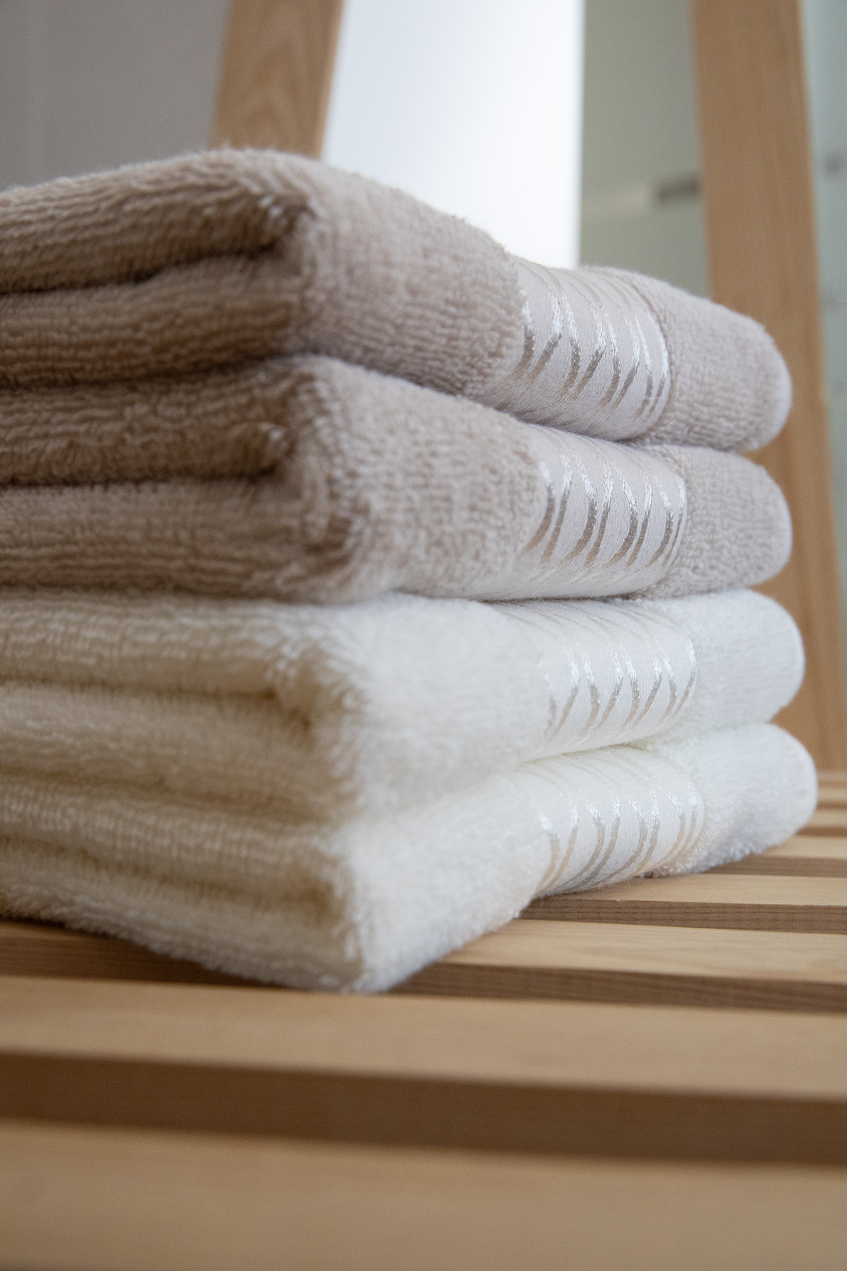 Özdilek Elissa El Yüz Havlusu 50x90 4 Adet - Taş - Krem Özdilek Elissa El Yüz Havlusu 50x90 4 Adet - Taş - Krem