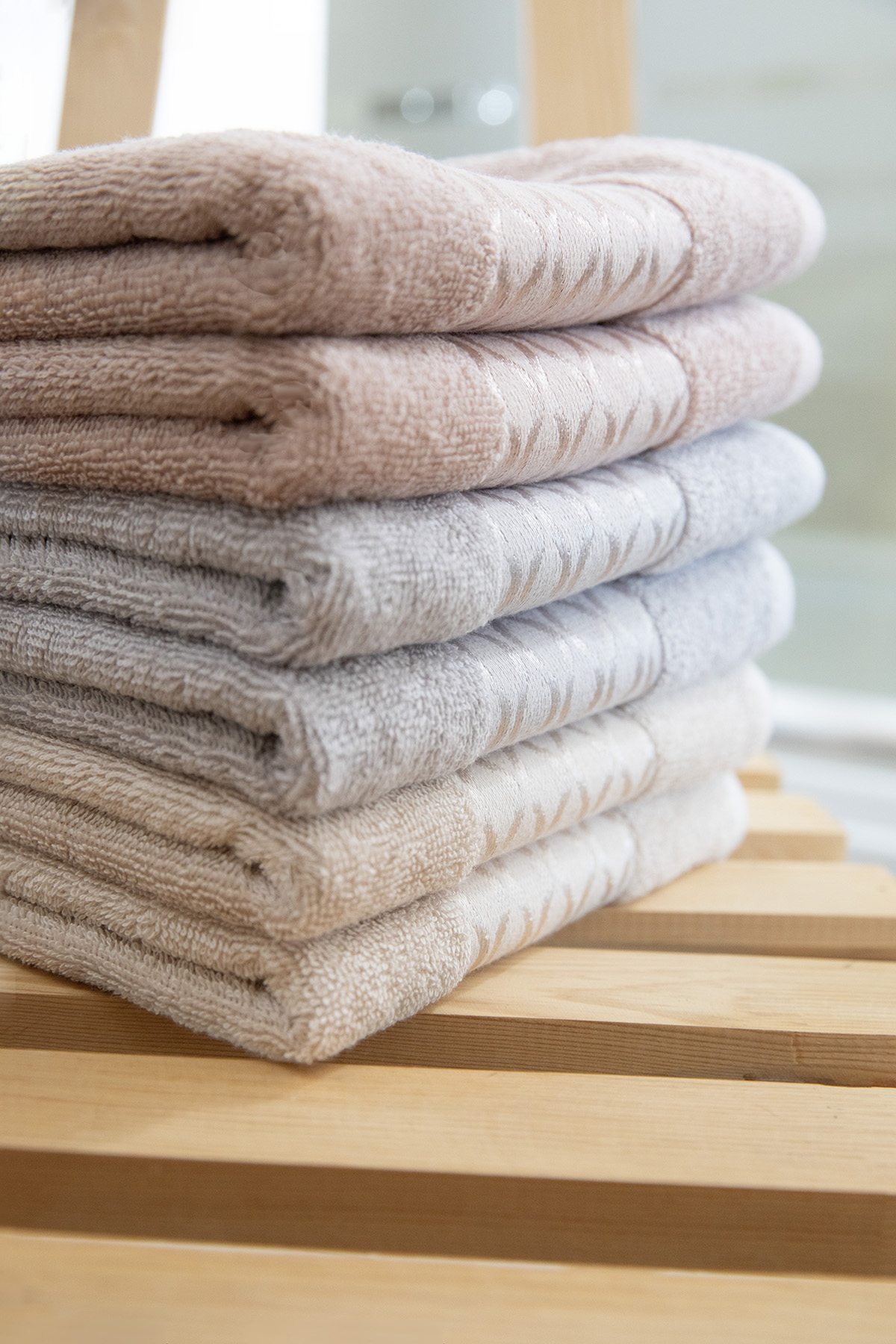 Özdilek Elissa El Yüz Havlusu 50x90 6 Adet - Bej - Gri - Taş Özdilek Elissa El Yüz Havlusu 50x90 6 Adet - Bej - Gri - Taş