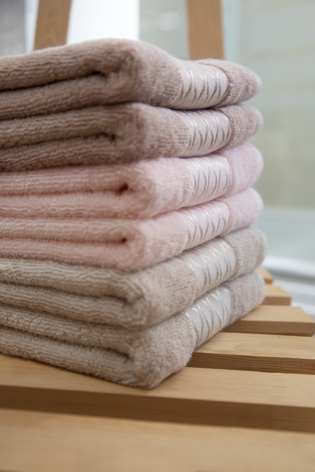 Özdilek Elissa El Yüz Havlusu 50x90 6 Adet - Bej - Taş - Pudra Özdilek Elissa El Yüz Havlusu 50x90 6 Adet - Bej - Taş - Pudra