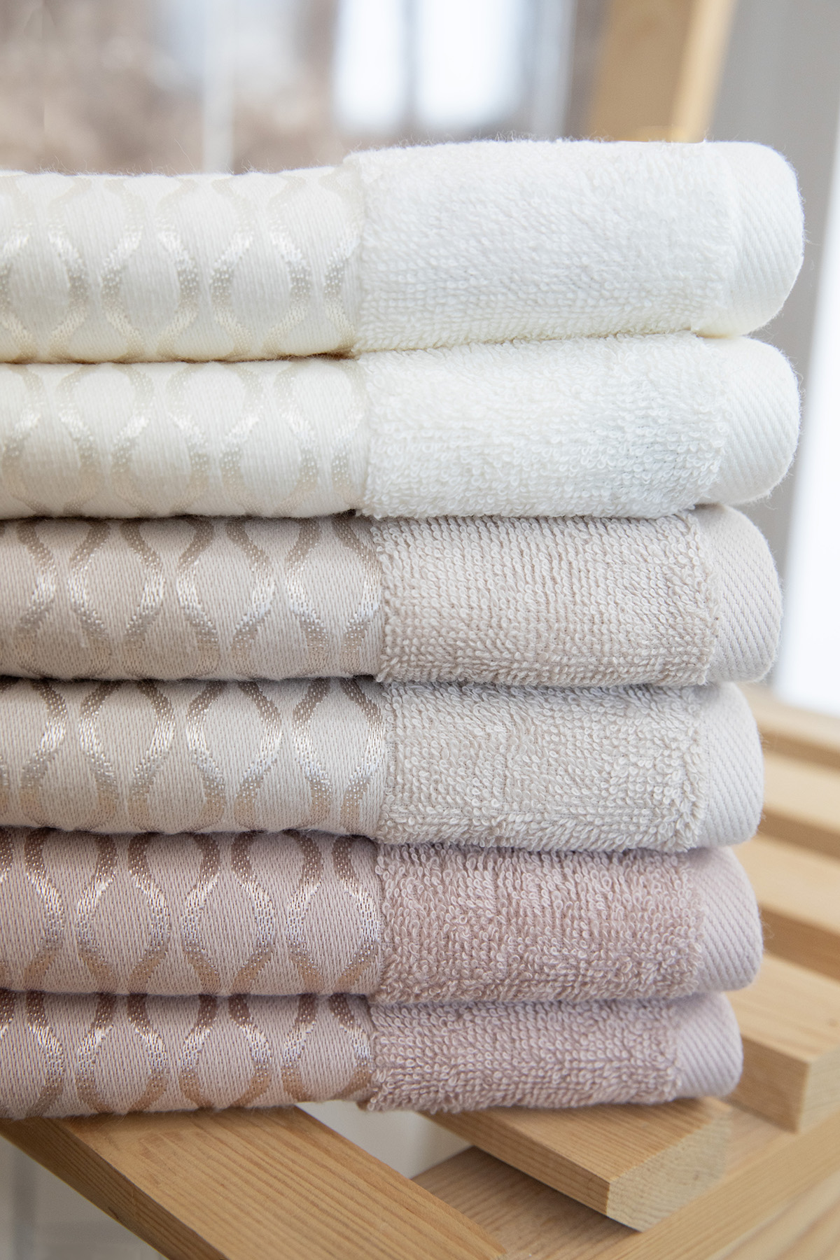 Özdilek Elissa El Yüz Havlusu 50x90 6 Adet - Krem - Taş - Bej Özdilek Elissa El Yüz Havlusu 50x90 6 Adet - Krem - Taş - Bej