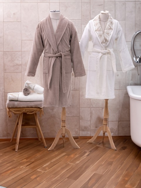 Özdilek Elite Aile Bornoz Seti - Bej - Krem Özdilek Elite Aile Bornoz Seti - Bej - Krem