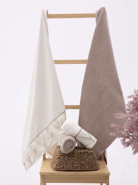 Özdilek Elite Aile Bornoz Seti - Bej - Krem Özdilek Elite Aile Bornoz Seti - Bej - Krem