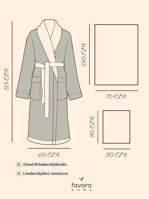 Özdilek Elite Aile Bornoz Seti - Bej - Krem Özdilek Elite Aile Bornoz Seti - Bej - Krem