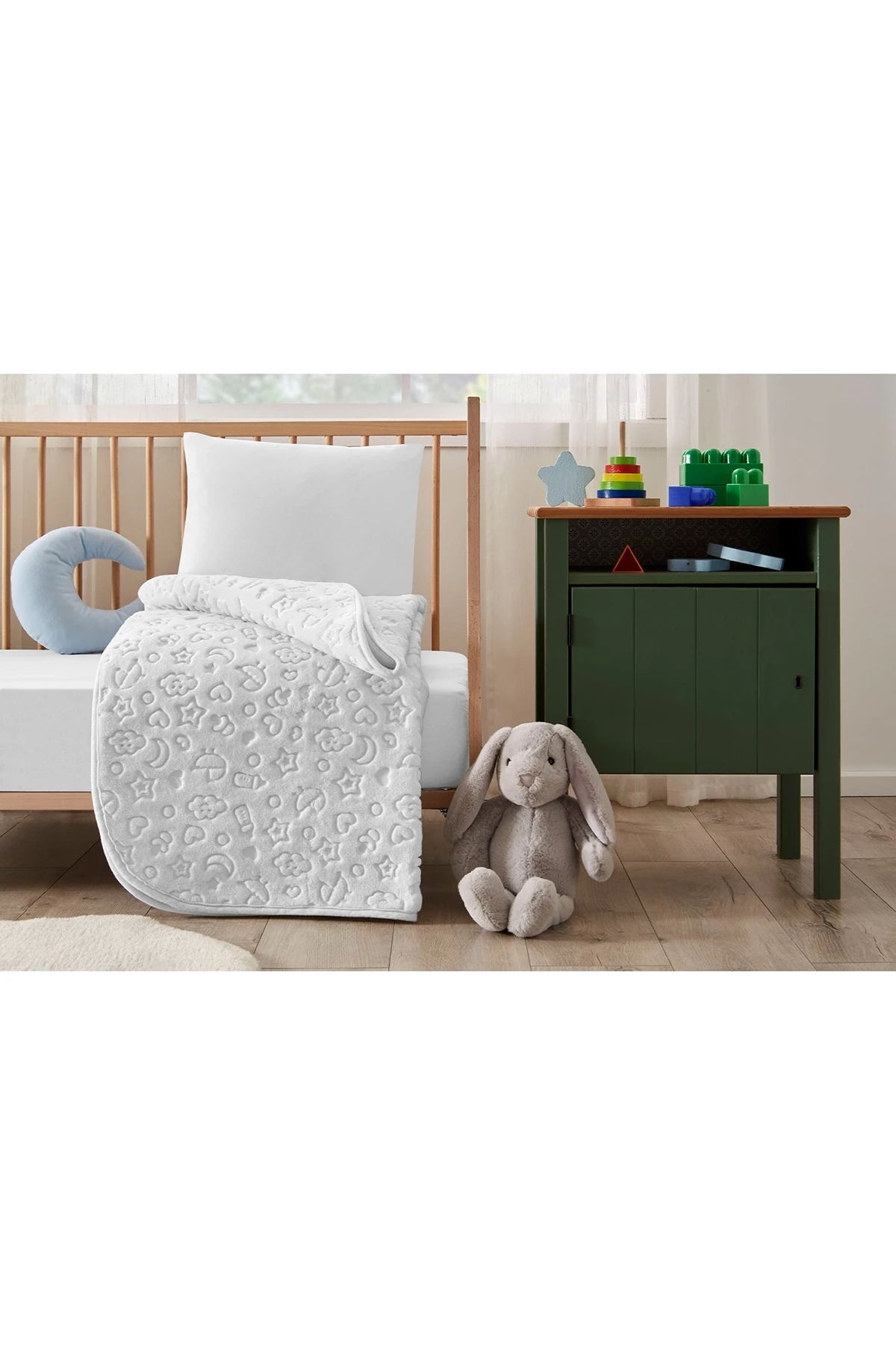 Özdilek Embos Bebek Battaniyesi 100x120 - Açık Gri Özdilek Embos Bebek Battaniyesi 100x120 - Açık Gri