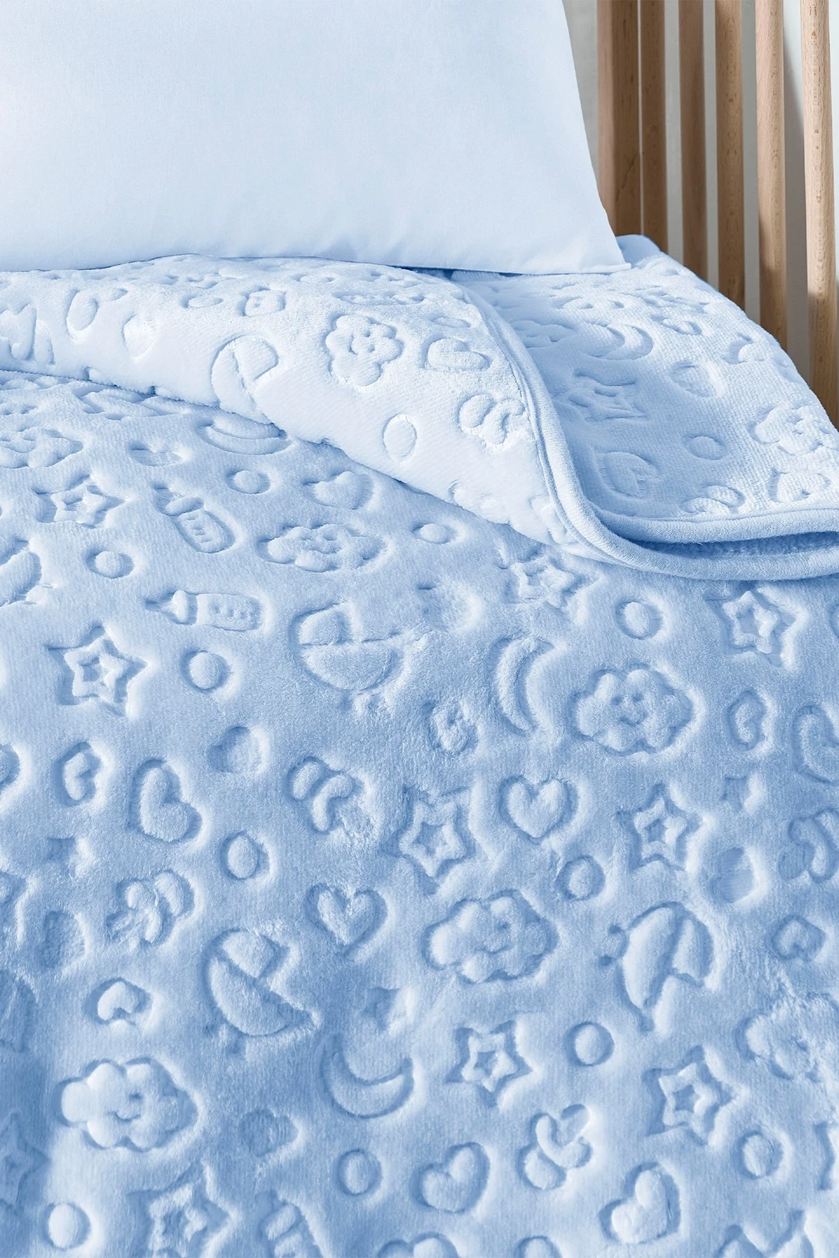 Özdilek Embos Bebek Battaniyesi 100x120 - Mavi Özdilek Embos Bebek Battaniyesi 100x120 - Mavi