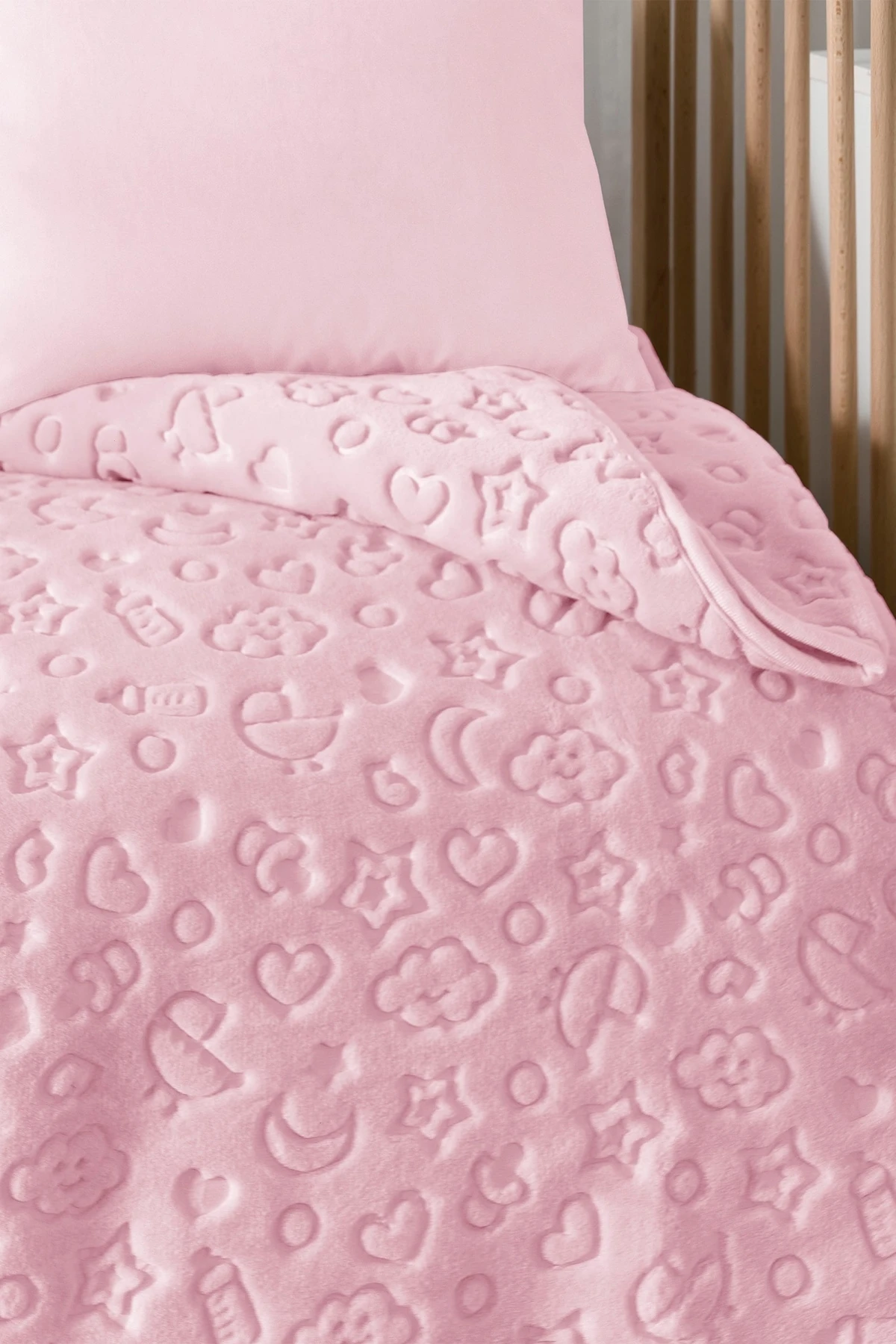 Özdilek Embos Bebek Battaniyesi 100x120 - Pembe Özdilek Embos Bebek Battaniyesi 100x120 - Pembe