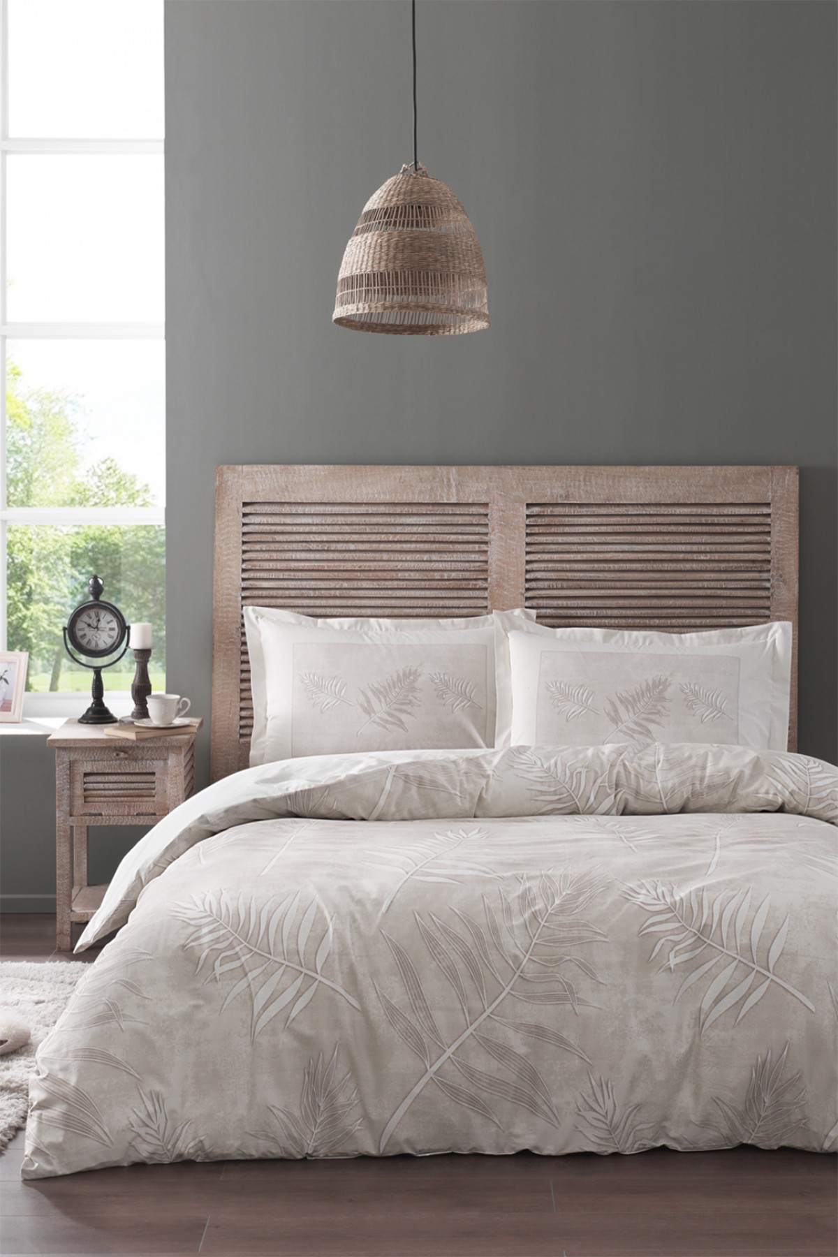 Özdilek Frunze Çift Kişilik Nevresim Takımı - Kahverengi Özdilek Frunze Çift Kişilik Nevresim Takımı - Kahverengi