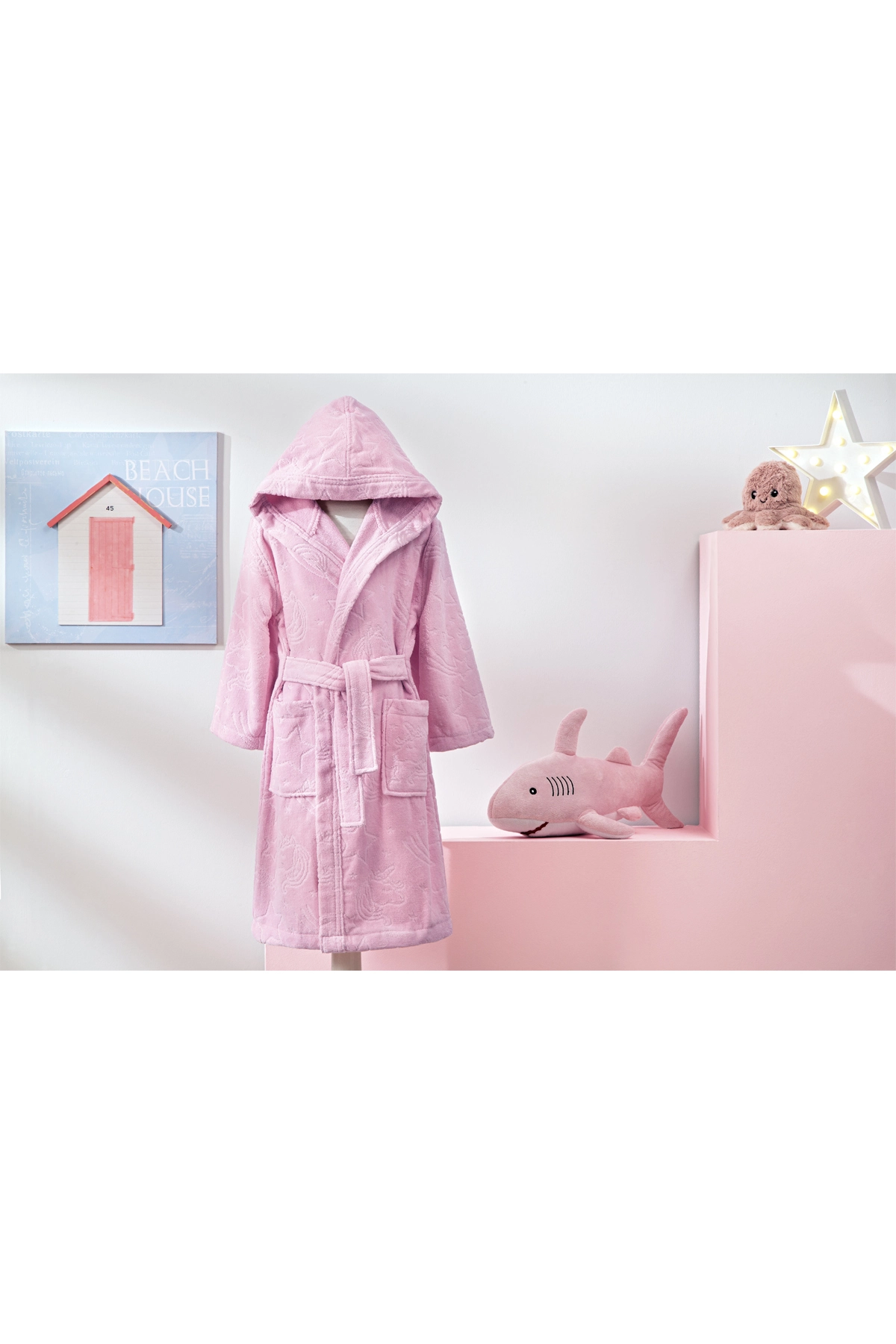 Özdilek Girl Unicorn Pembe Çocuk Bornozu 5-6 Yaş Özdilek Girl Unicorn Pembe Çocuk Bornozu 5-6 Yaş