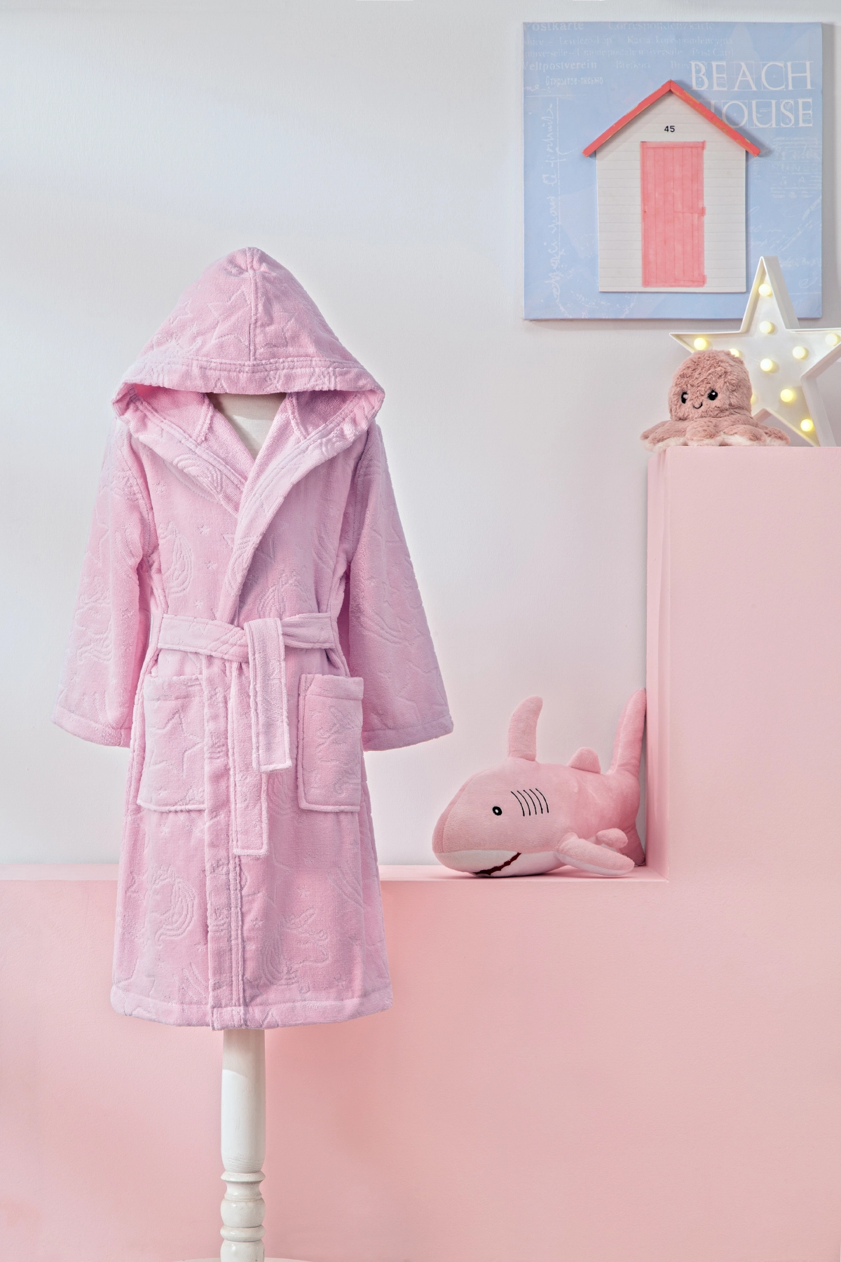 Özdilek Girl Unicorn Pembe Çocuk Bornozu 5-6 Yaş