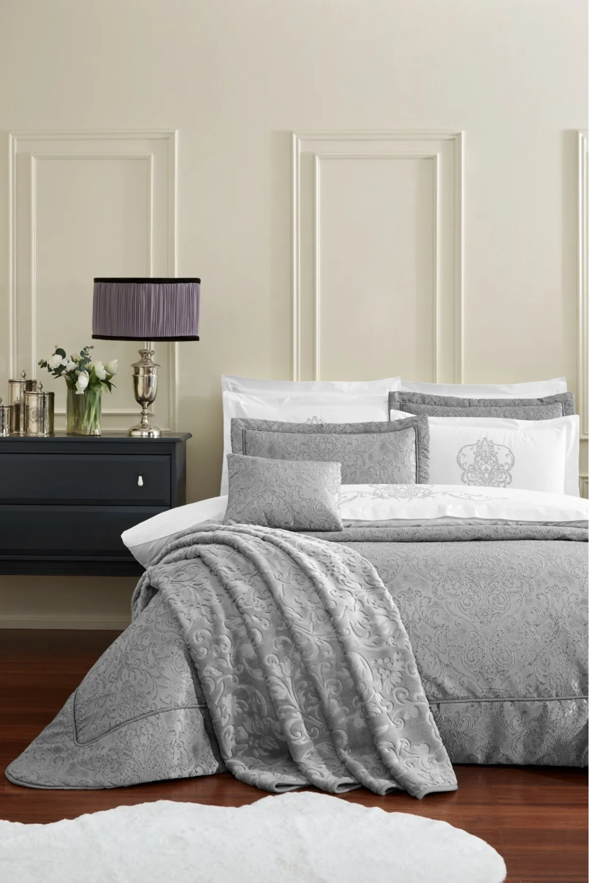 Özdilek Julia 11 Parça Çeyiz Seti - Gri Özdilek Julia 11 Parça Çeyiz Seti - Gri