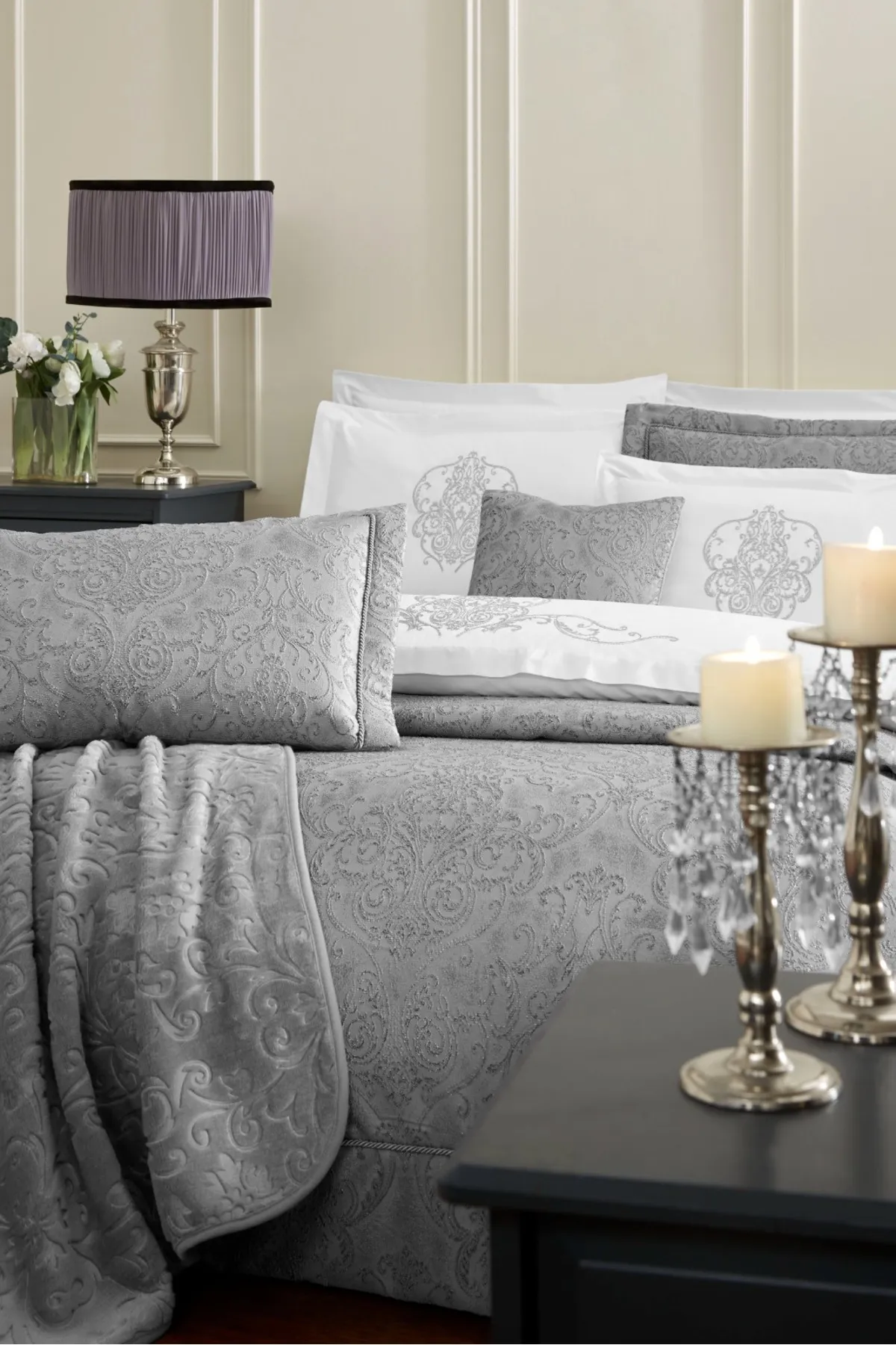 Özdilek Julia 11 Parça Çeyiz Seti - Gri Özdilek Julia 11 Parça Çeyiz Seti - Gri