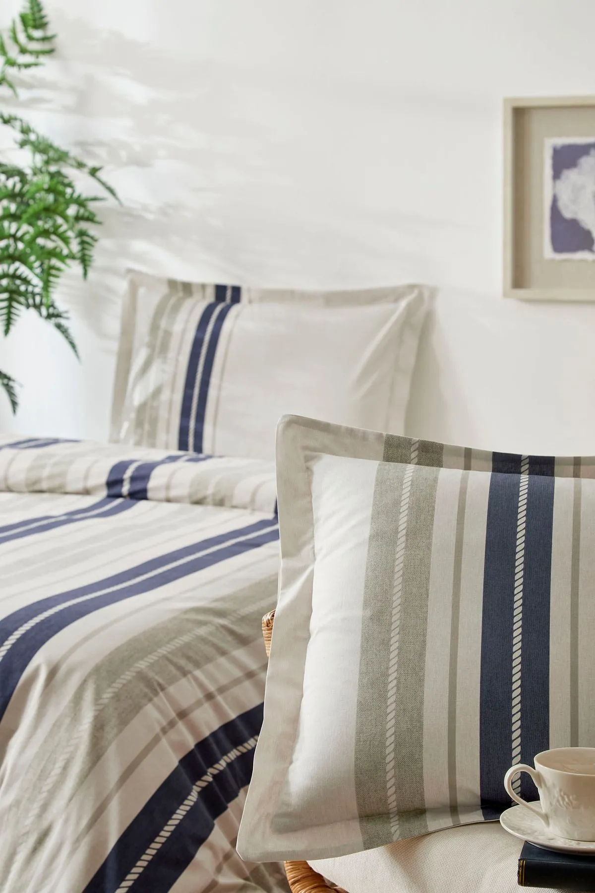 Özdilek Marine Line Tek Kişilik Ranforce Nevresim Takımı - Bej