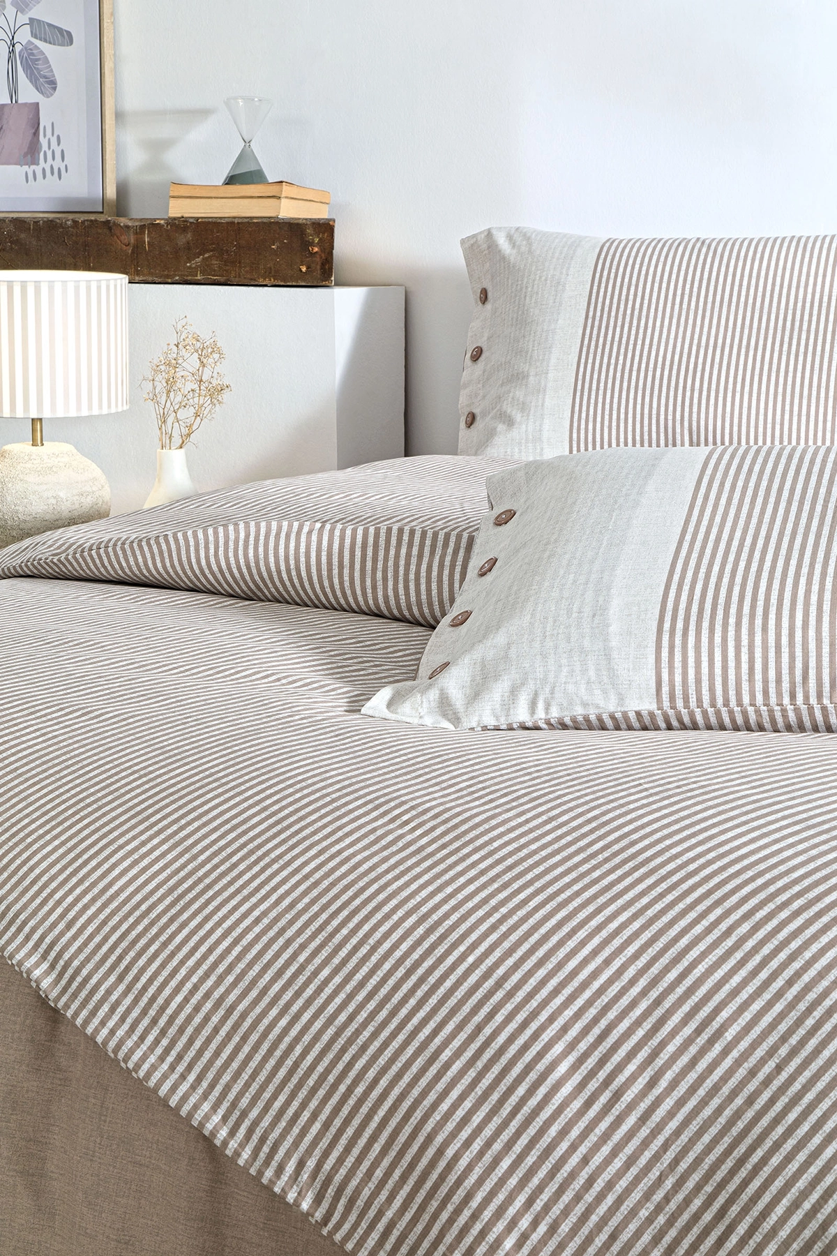 Özdilek Natural Line Tek Kişilik Nevresim Takımı - Bej Özdilek Natural Line Tek Kişilik Nevresim Takımı - Bej