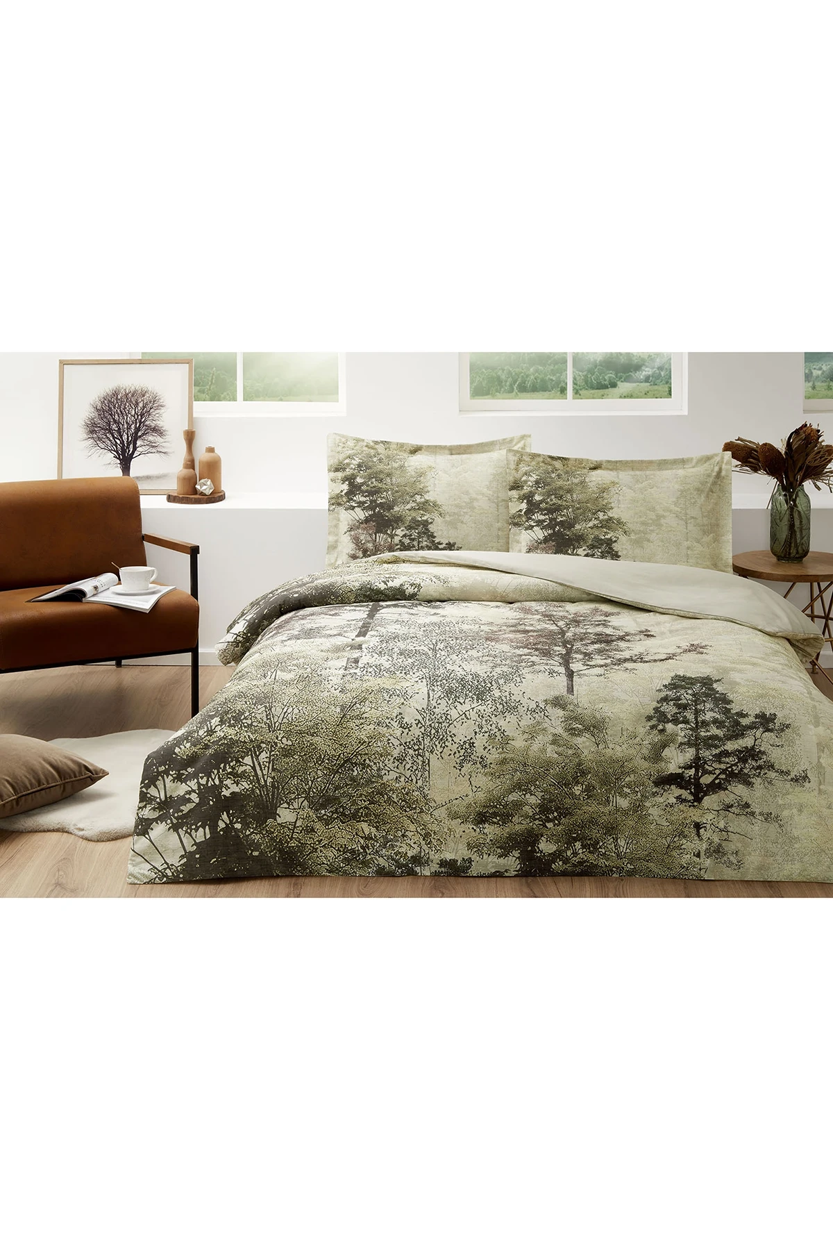 Özdilek Tanne Çift Kişilik Nevresim Takımı - Yesil Özdilek Tanne Çift Kişilik Nevresim Takımı - Yesil