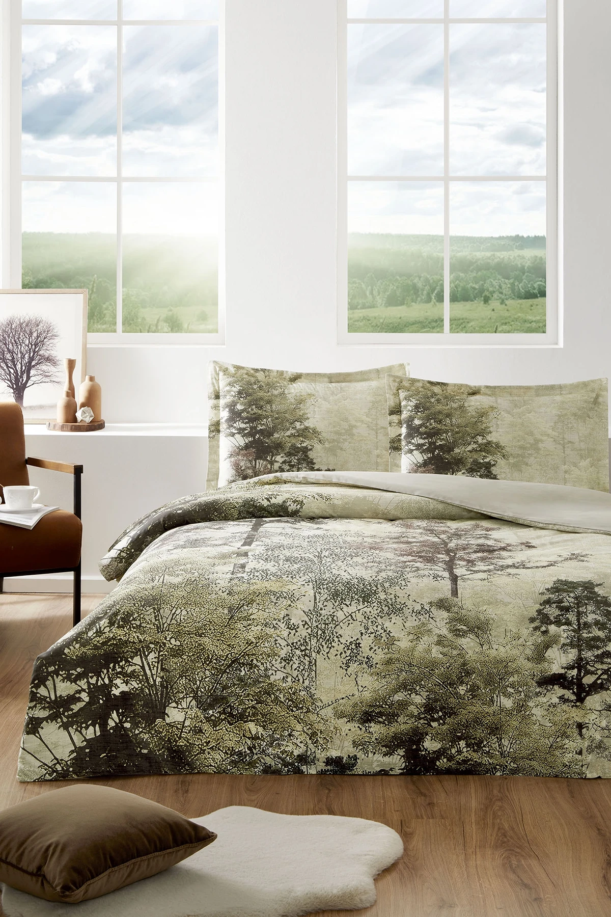 Özdilek Tanne Çift Kişilik Nevresim Takımı - Yesil Özdilek Tanne Çift Kişilik Nevresim Takımı - Yesil