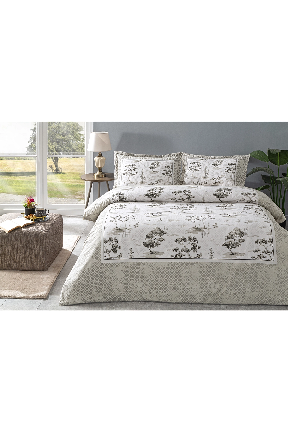 Özdilek Toile De Jou Fitted Çift Kişilik Nevresim Takımı - Bej