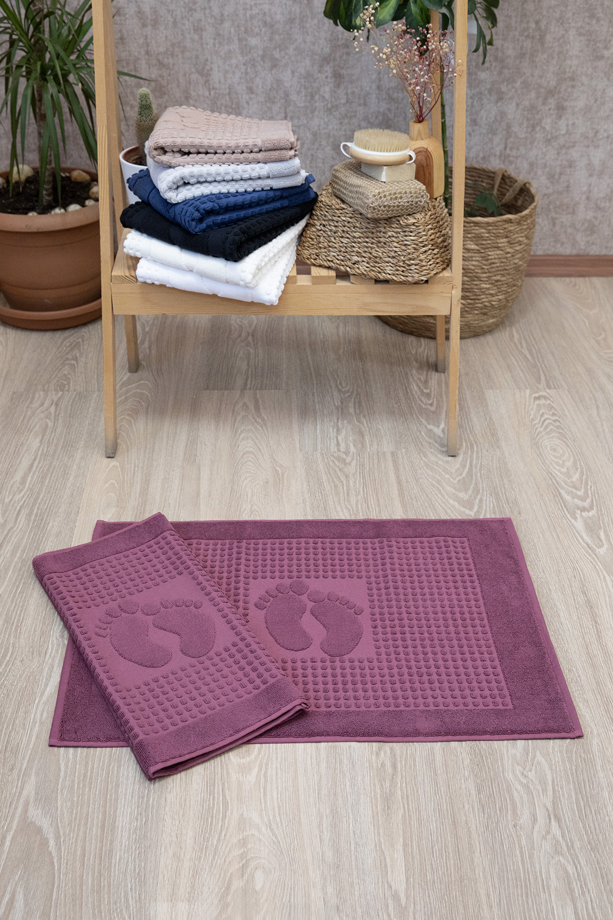 Özdilek Winter 2'li Ayak Havlusu 50x70 - Koyu Pembe Özdilek Winter 2'li Ayak Havlusu 50x70 - Koyu Pembe