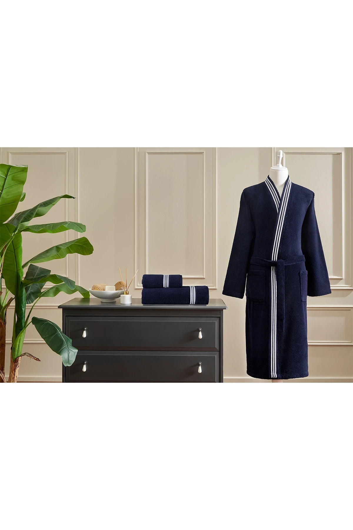 Özdilek Wonder Maskülen Kimono Bornoz  XL - Lacivert