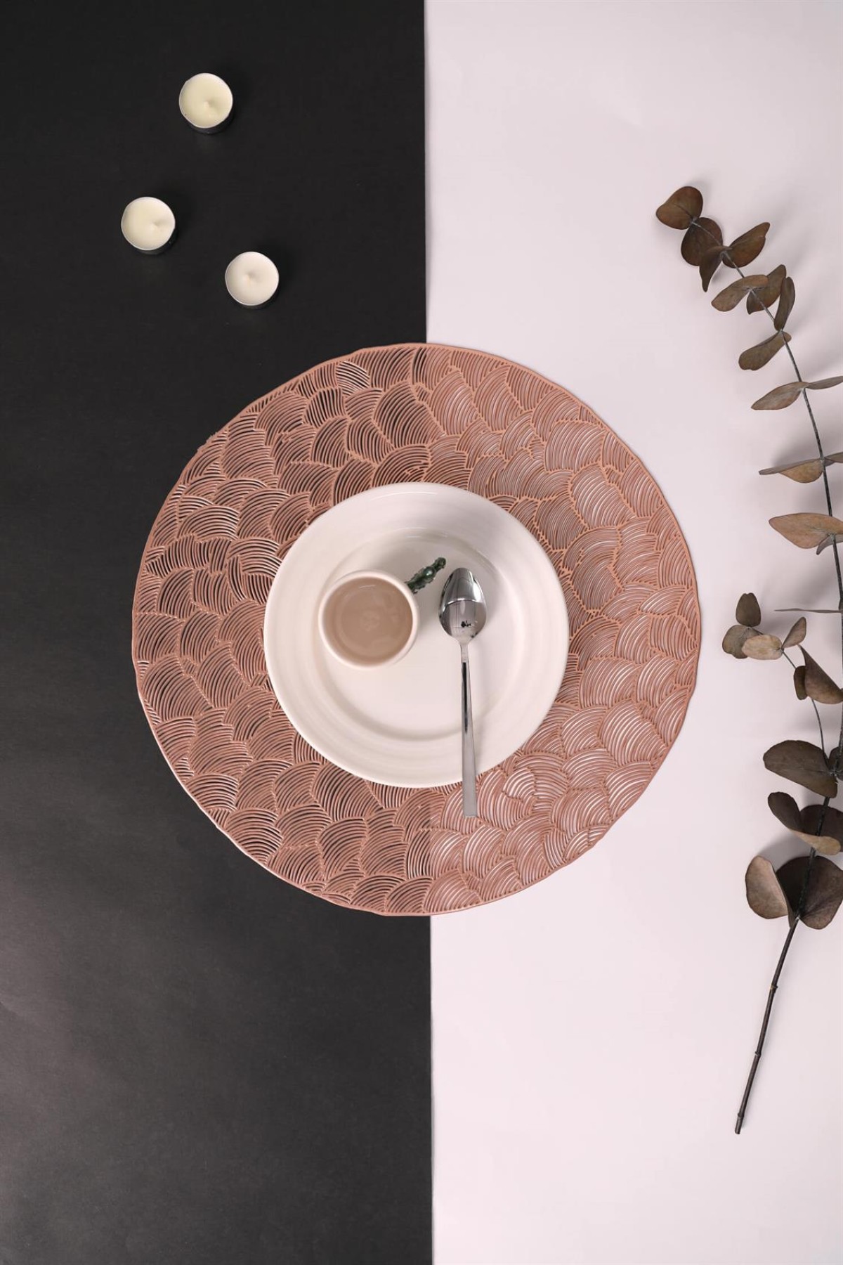 Paçi İstiridye 6lı Pvc Amerikan Servis Supla Seti - Bronz