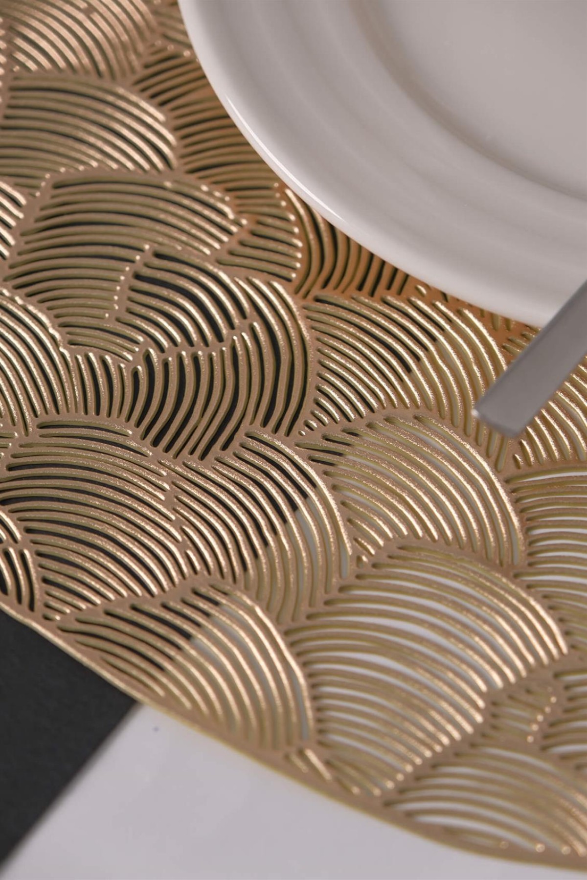 Paçi İstiridye 6lı Pvc Amerikan Servis Supla Seti - Gold