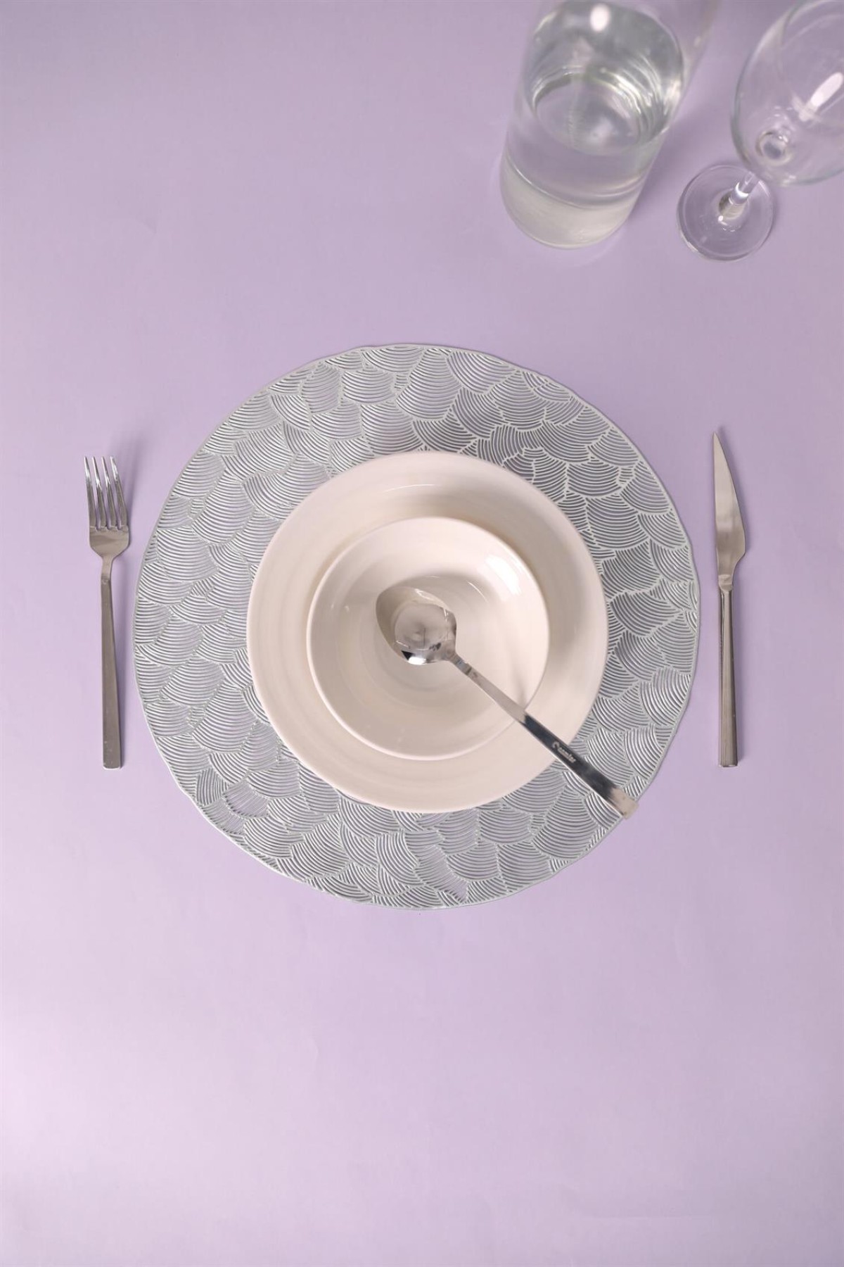Paçi İstiridye 6lı Pvc Amerikan Servis Supla Seti - Gümüş