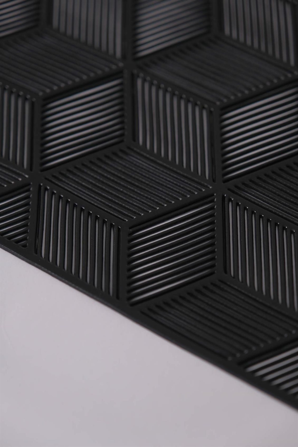 Paçi Nivis Dikdörtgen 6lı Pvc Amerikan Servis Supla Seti - Siyah Paçi Nivis Dikdörtgen 6lı Pvc Amerikan Servis Supla Seti - Siyah