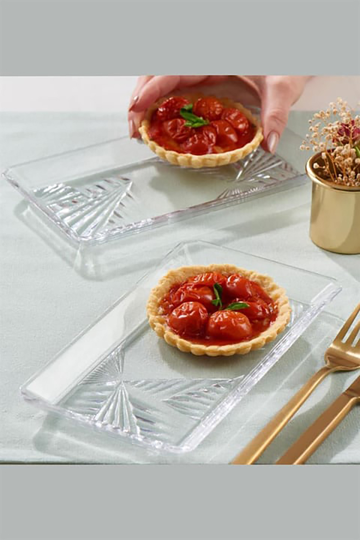 Paşabahçe 68153 Madlen 2 Li Crystal Tabak Paket