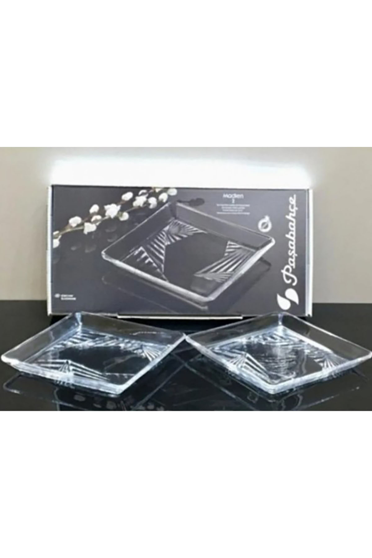 Paşabahçe 68317 Madlen 2 Li Crystal Tabak Paket
