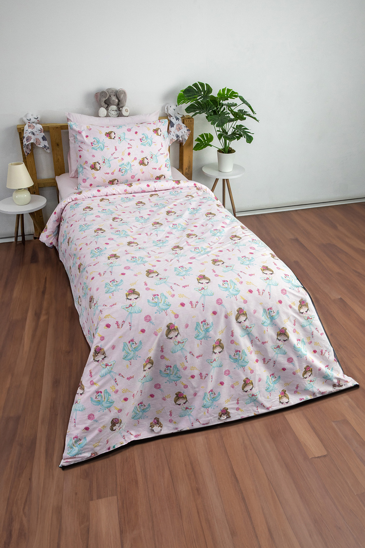 Peri Balerin Tek Kişilik Nevresim Takımı - Pembe Peri Balerin Tek Kişilik Nevresim Takımı - Pembe