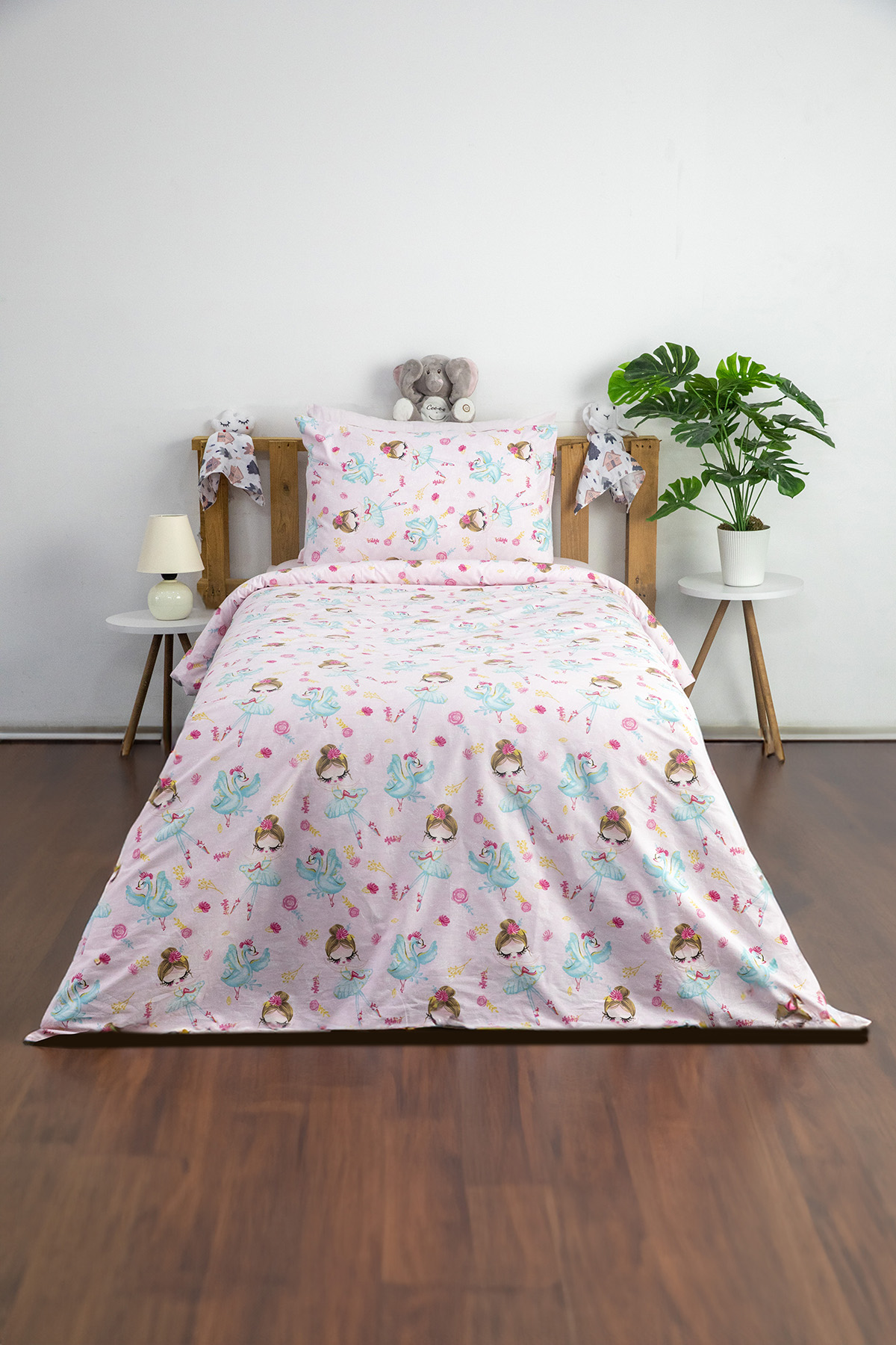 Peri Balerin Tek Kişilik Nevresim Takımı - Pembe Peri Balerin Tek Kişilik Nevresim Takımı - Pembe