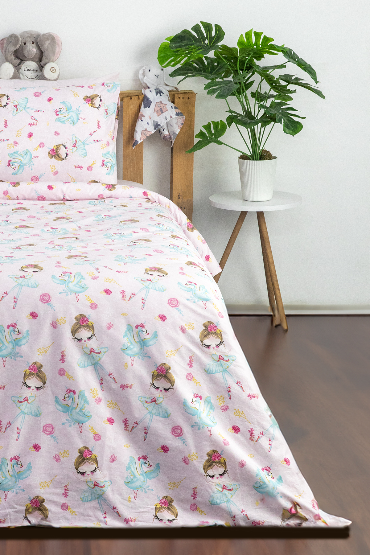 Peri Balerin Tek Kişilik Nevresim Takımı - Pembe Peri Balerin Tek Kişilik Nevresim Takımı - Pembe