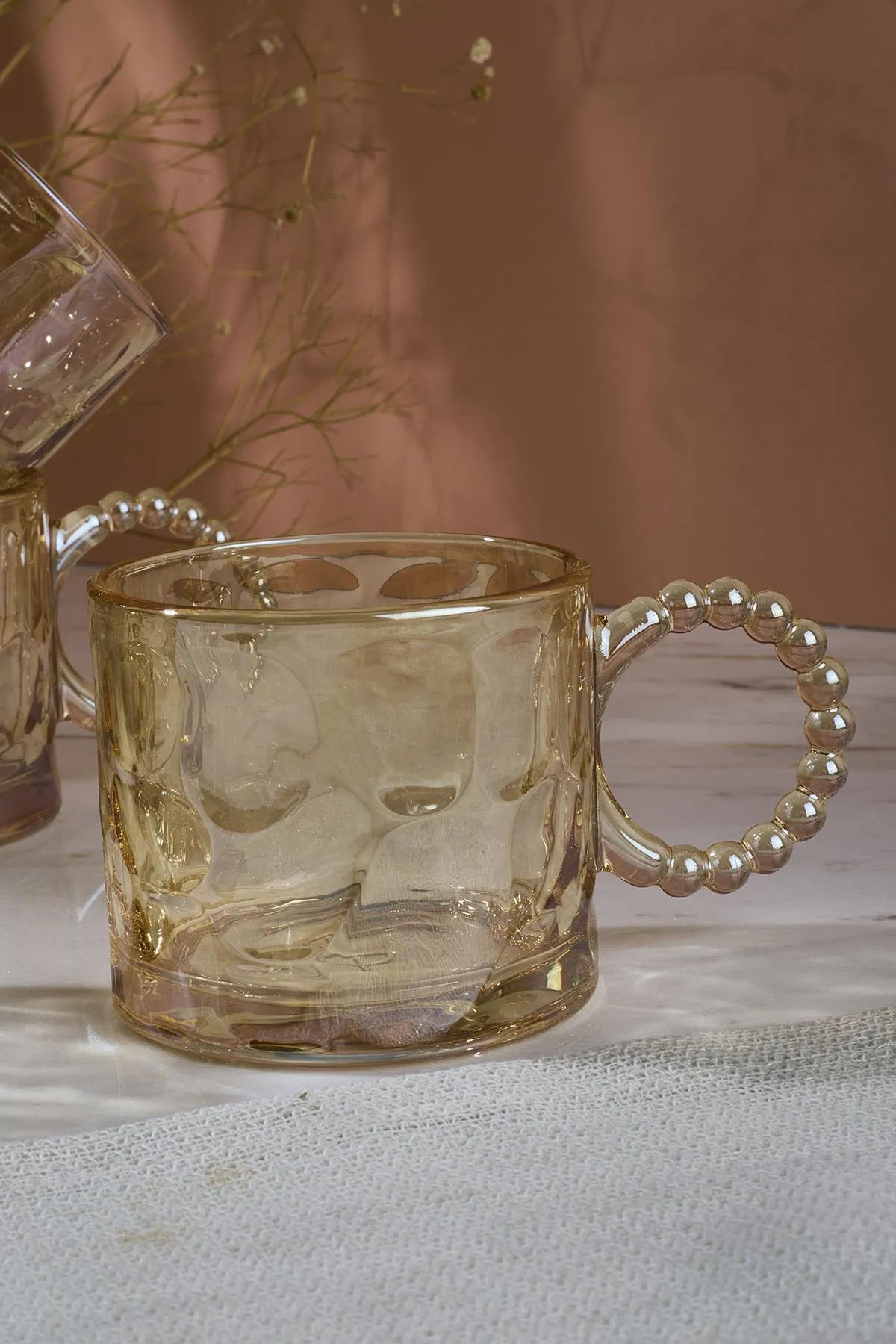 Perotti 15918 Ringo Stone Amber 4'lü Cam Kupa 200M