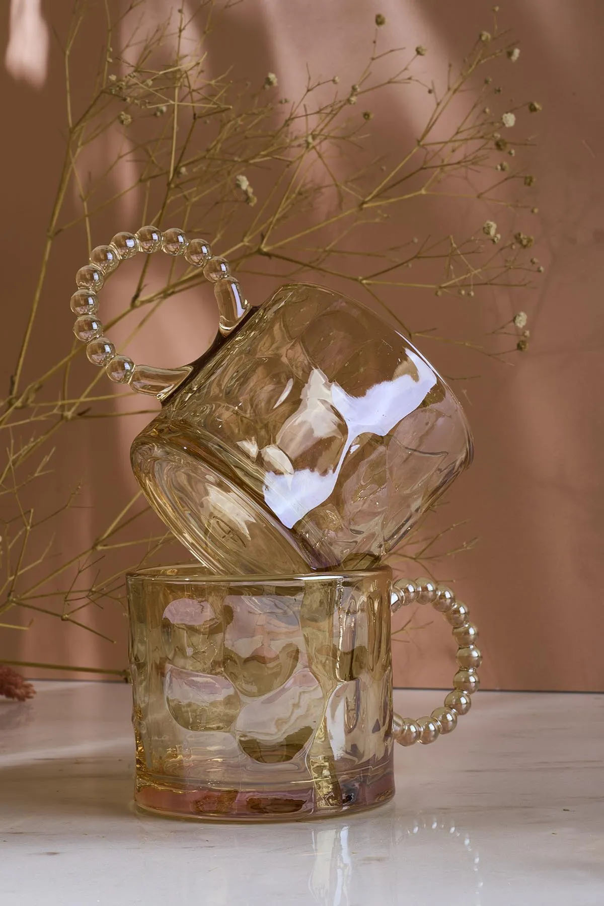 Perotti 15918 Ringo Stone Amber 4'lü Cam Kupa 200M