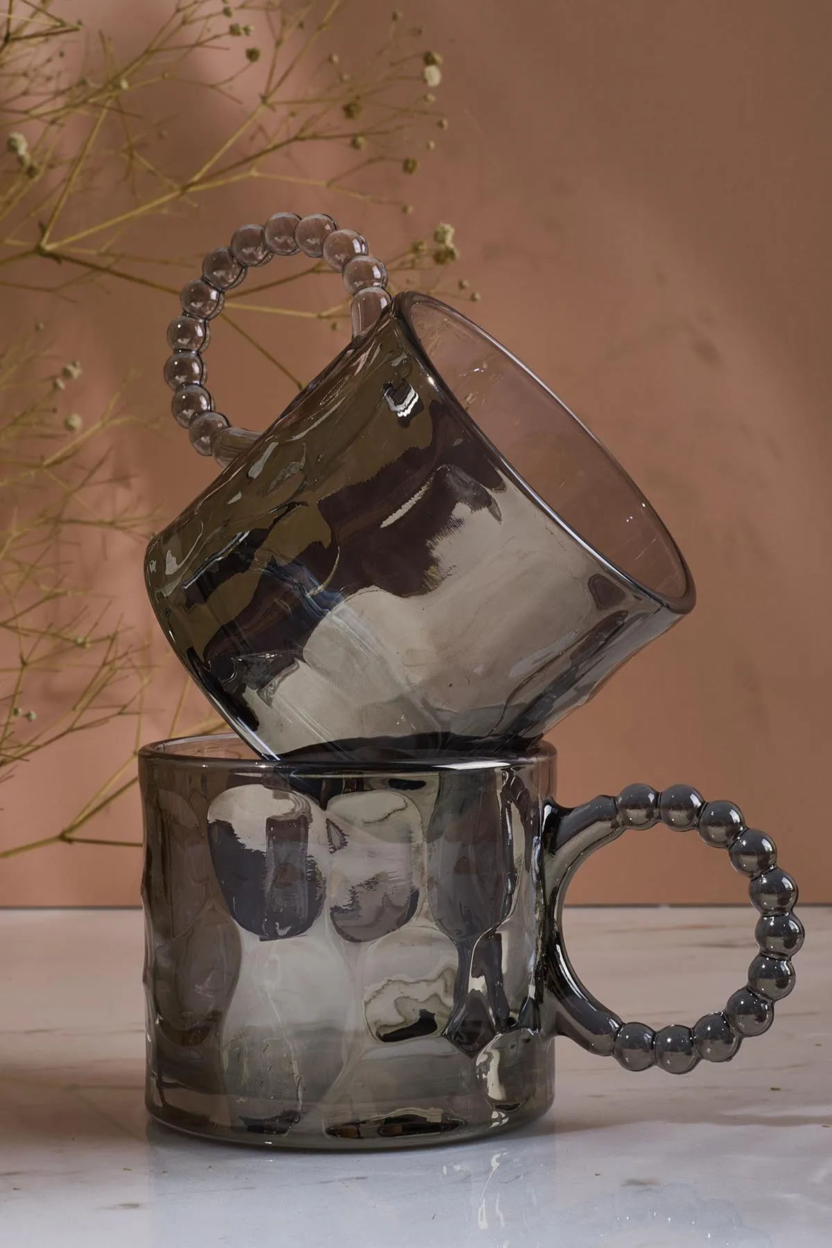 Perotti 15919 Ringo Stone Füme 4'lü Cam Kupa 200 Ml