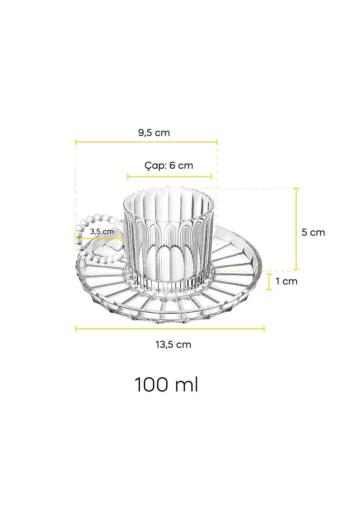Perotti 15928 Ringo Line 6'lı Kahve Fincanı 100 Ml