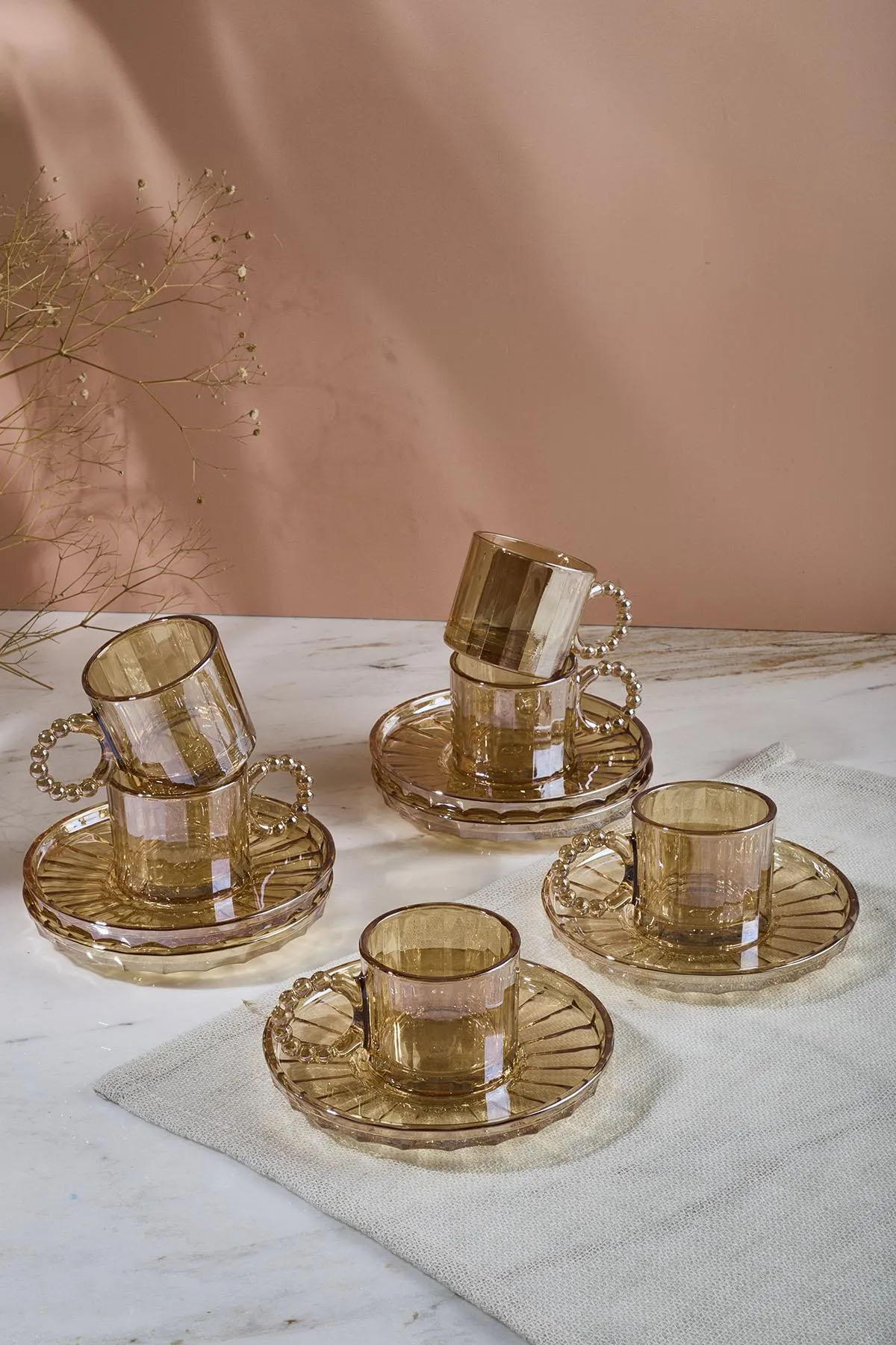 Perotti 15930 Ringo Line Amber 6'lı Kahve Fincanı 100 Ml Perotti 15930 Ringo Line Amber 6'lı Kahve Fincanı 100 Ml