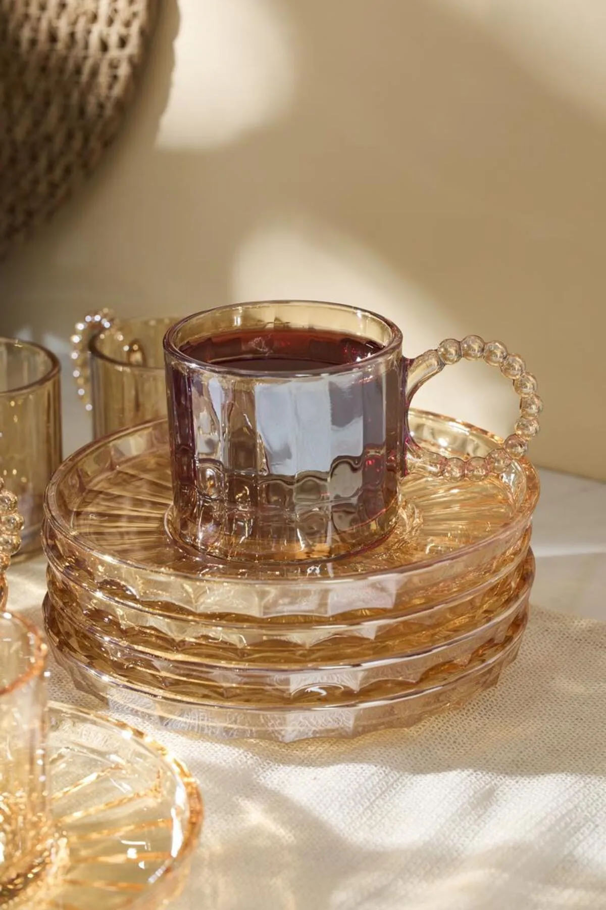 Perotti 15938 Ringo Line Amber 6'lı Çay Fincanı 200 Ml
