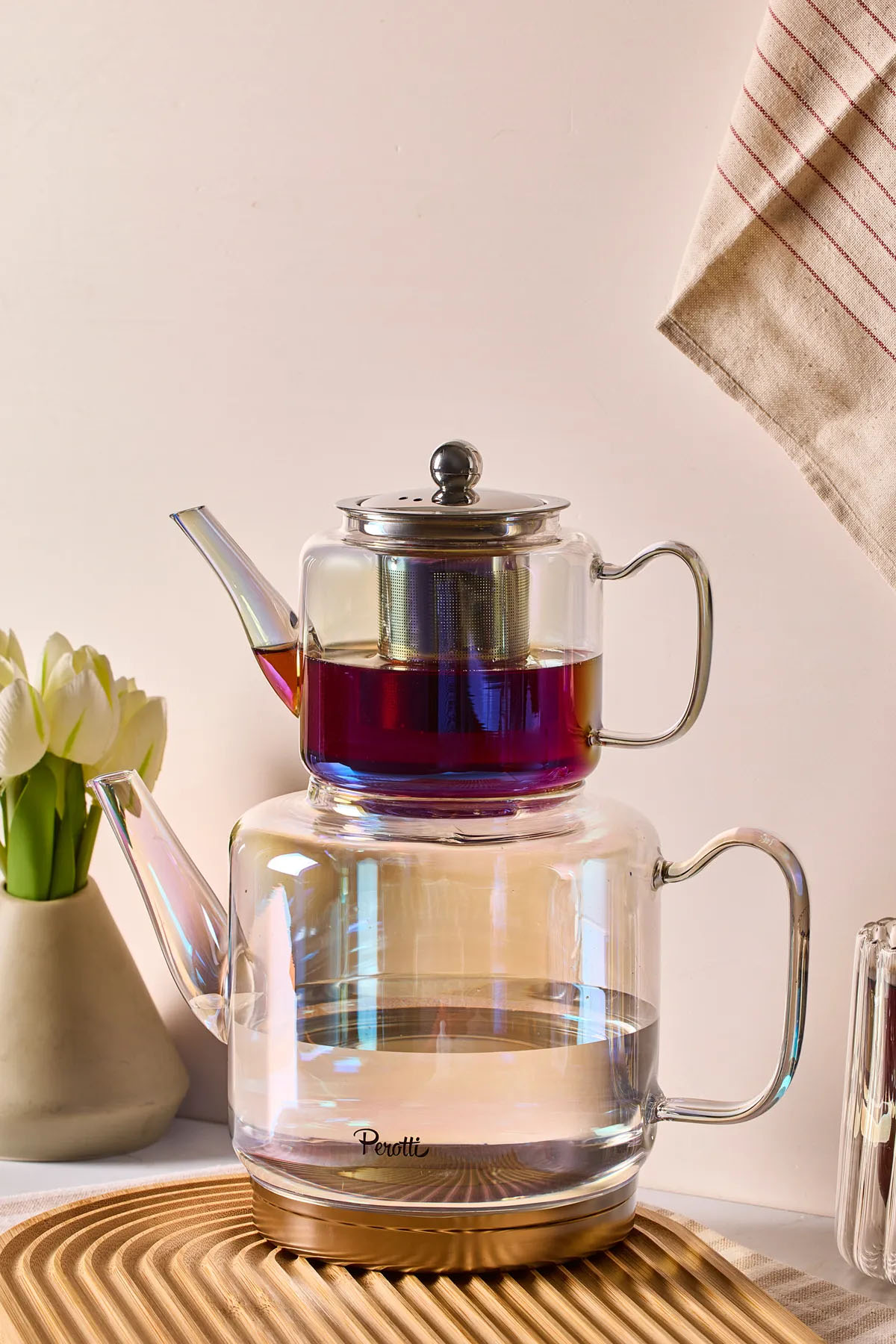 Perotti 16496 Elio Luster Cam Çaydanlık Perotti 16496 Elio Luster Cam Çaydanlık